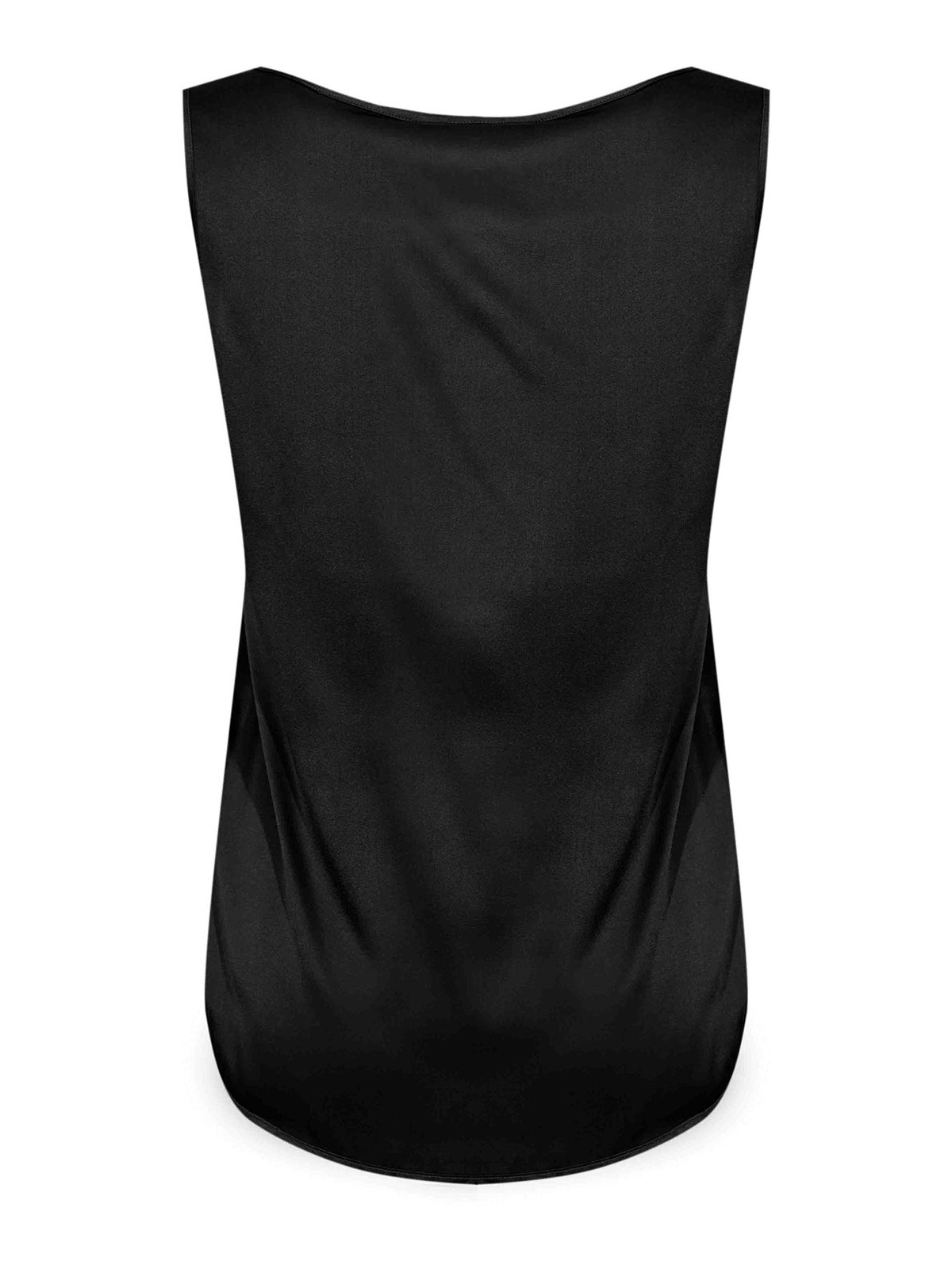 Max Mara Pan Camisole In Silk Satin In Black