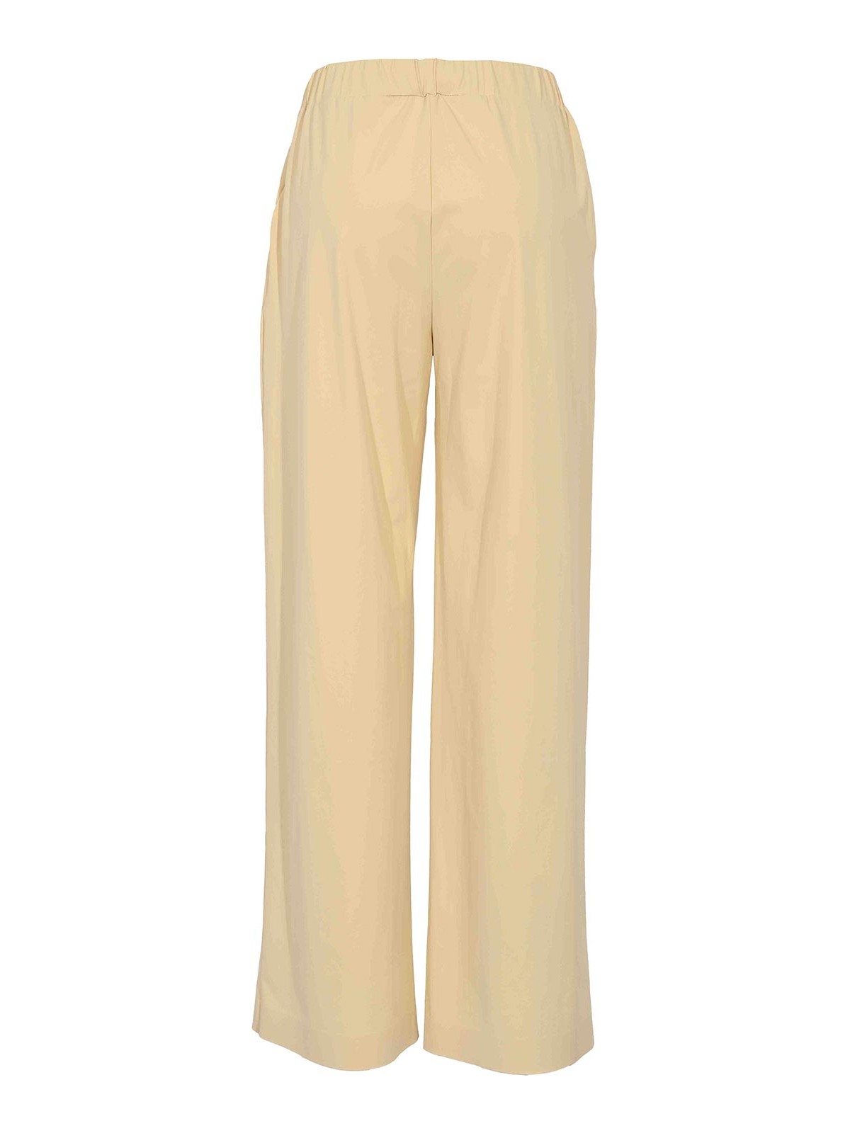 Max Mara Verres Palazzo Trousers In Stretch Fabric In Neutral