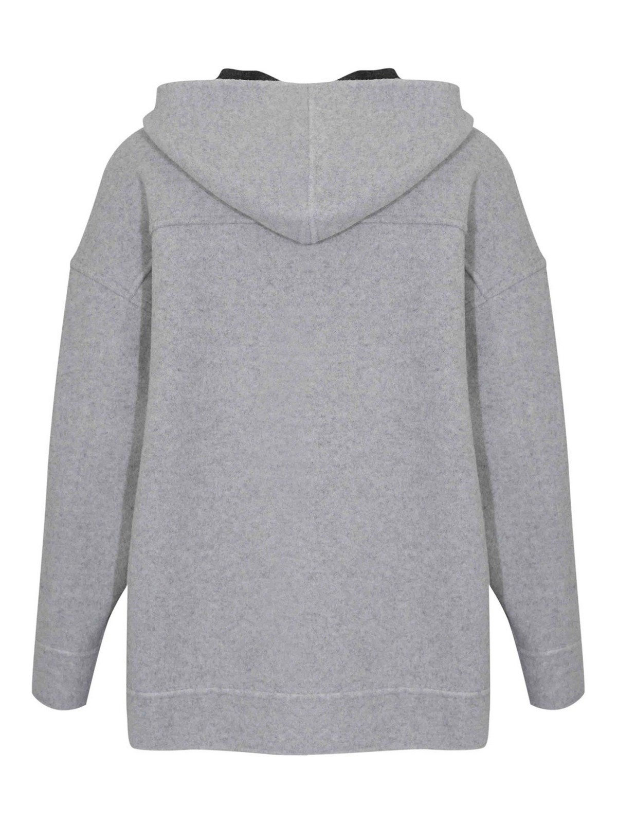 Max Mara Slim Jacket In Wool Blend Jersey In Gray