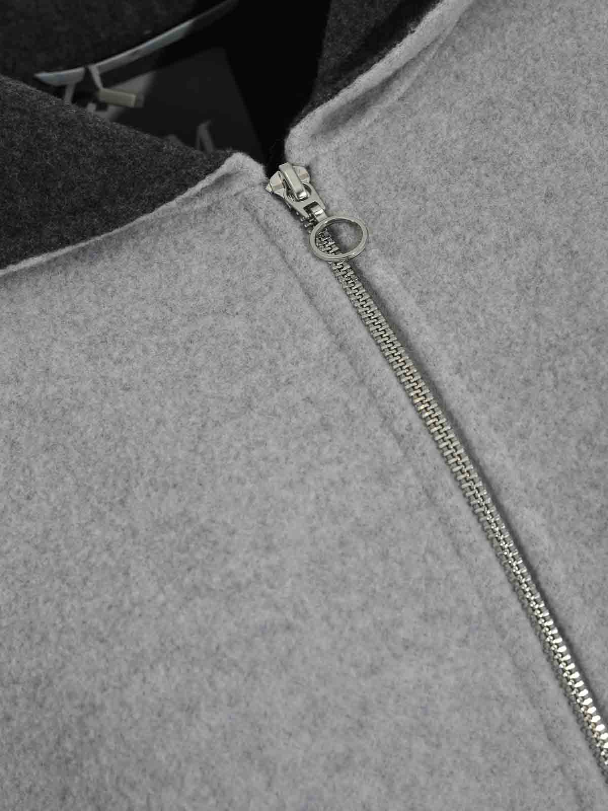 Max Mara Slim Jacket In Wool Blend Jersey In Gray