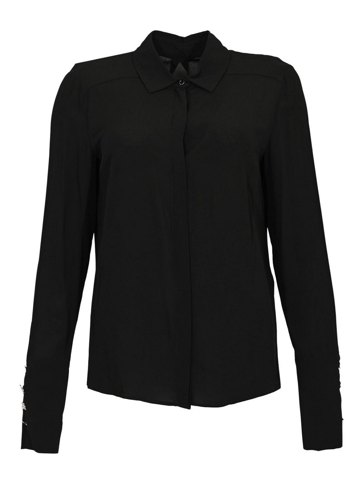 Patrizia Pepe Essential Shirt With High Cuffs In Multi