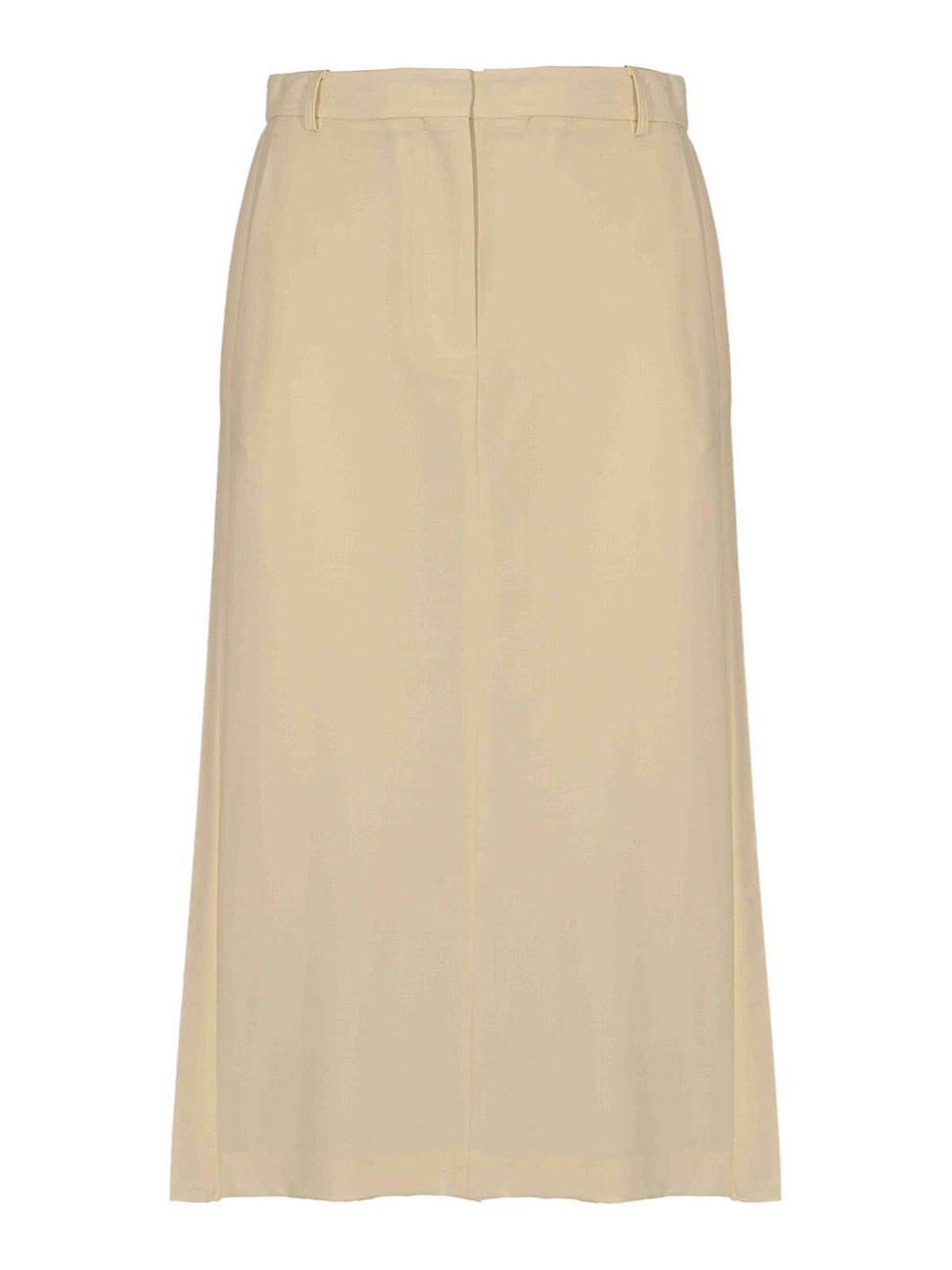 Semicouture Noelle Skirt In Cool Wool In Neutral