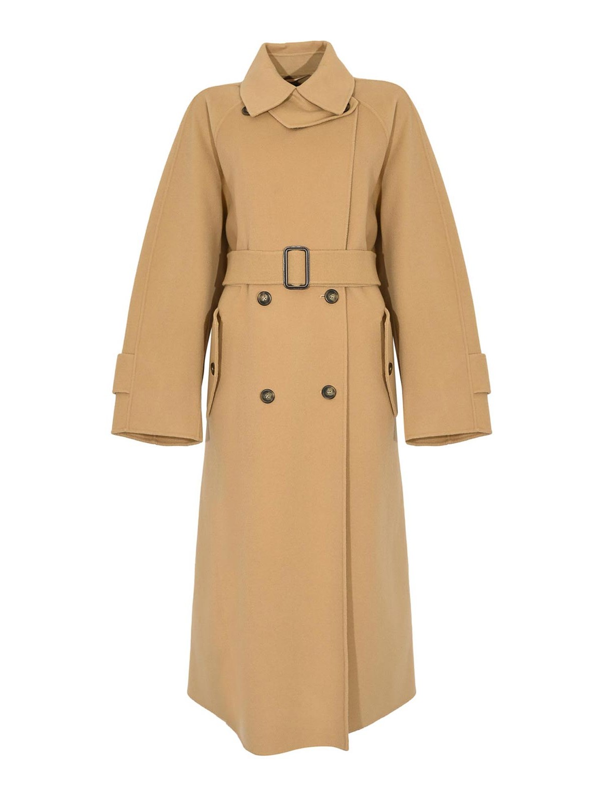 Weekend Max Mara Cadine Wool Trench Coat In Brown