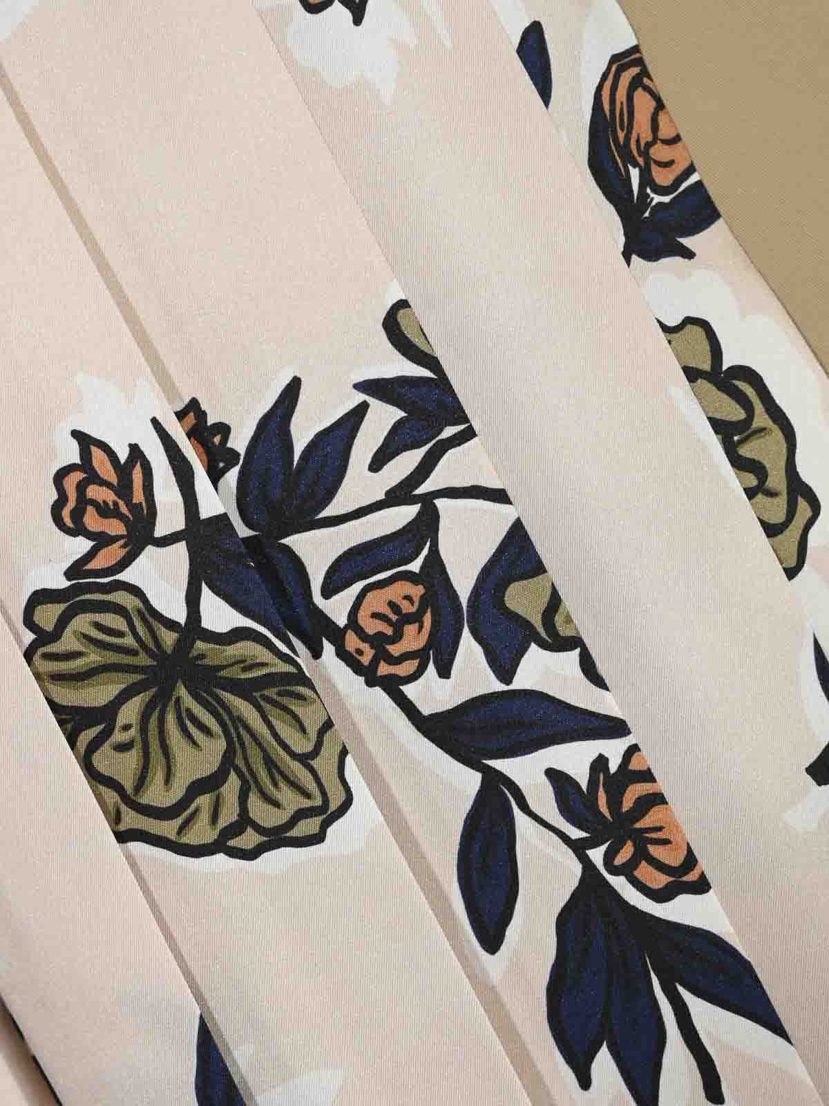 Weekend Max Mara Etra Pleated Skirt In Patterned Twill In Sand