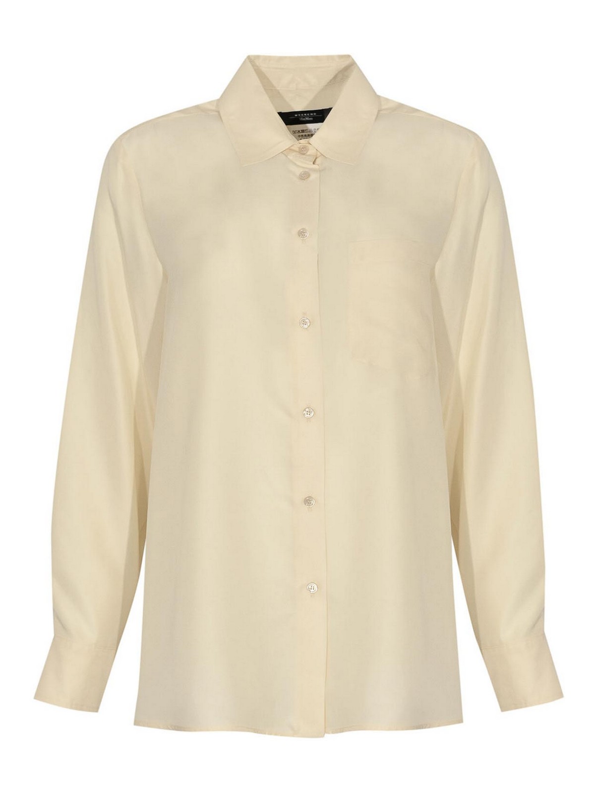 Weekend Max Mara Pamir Silk Shirt In Neutral