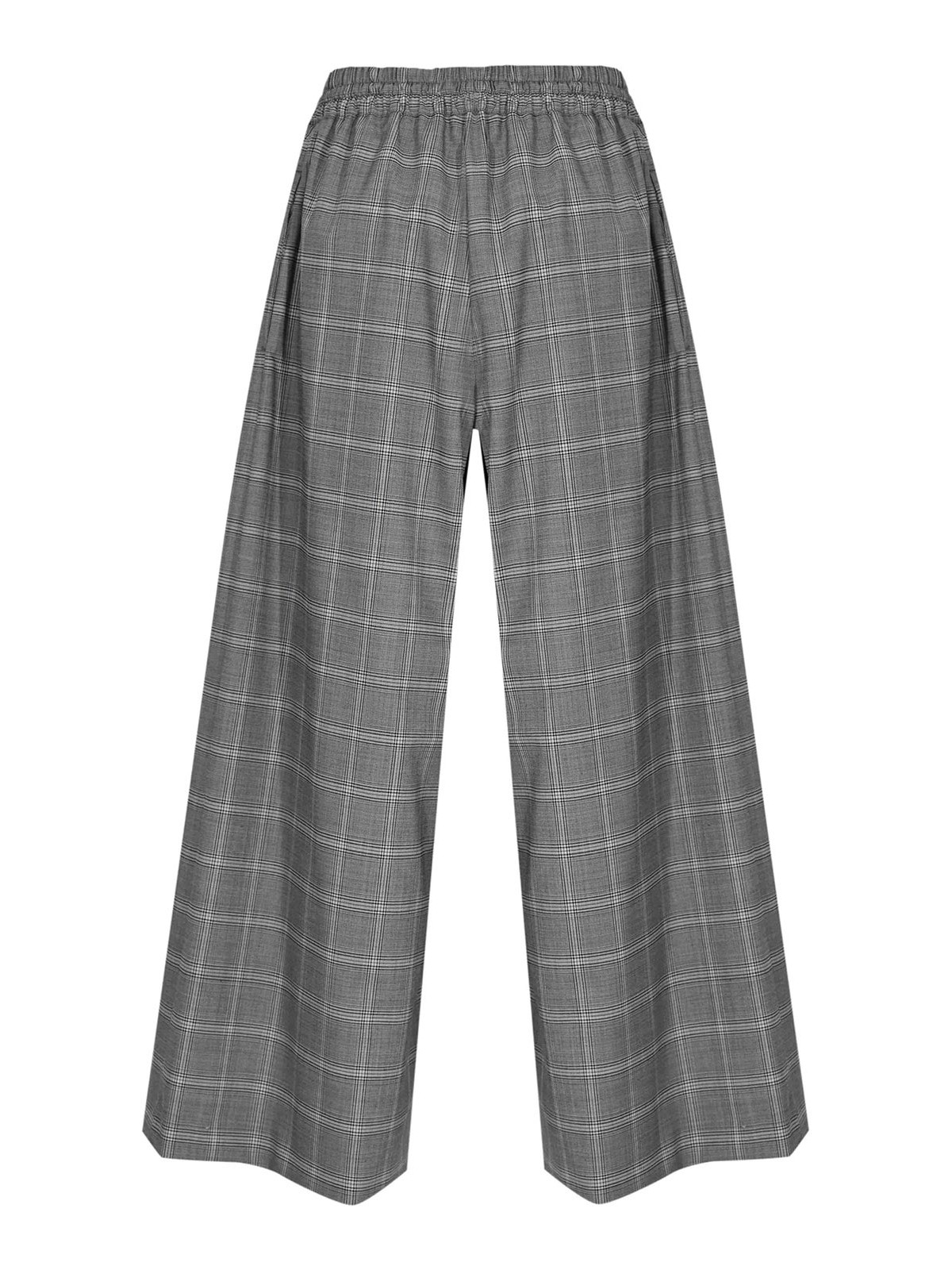 Weekend Max Mara Luigi Prince Of Wales Wool Trousers In Gray