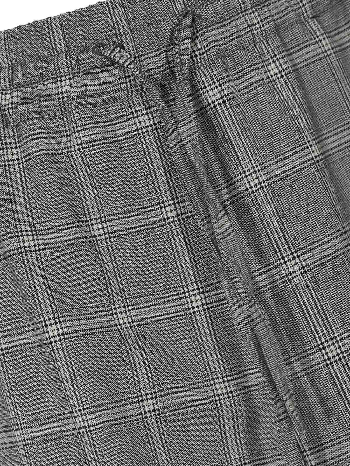 Weekend Max Mara Luigi Prince Of Wales Wool Trousers In Gray