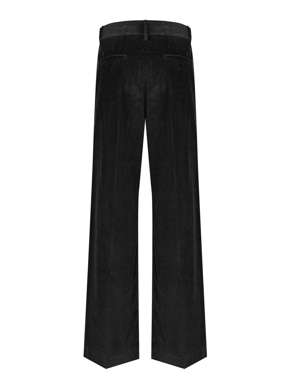 Weekend Max Mara Tania Wide-leg Corduroy Trousers In Black