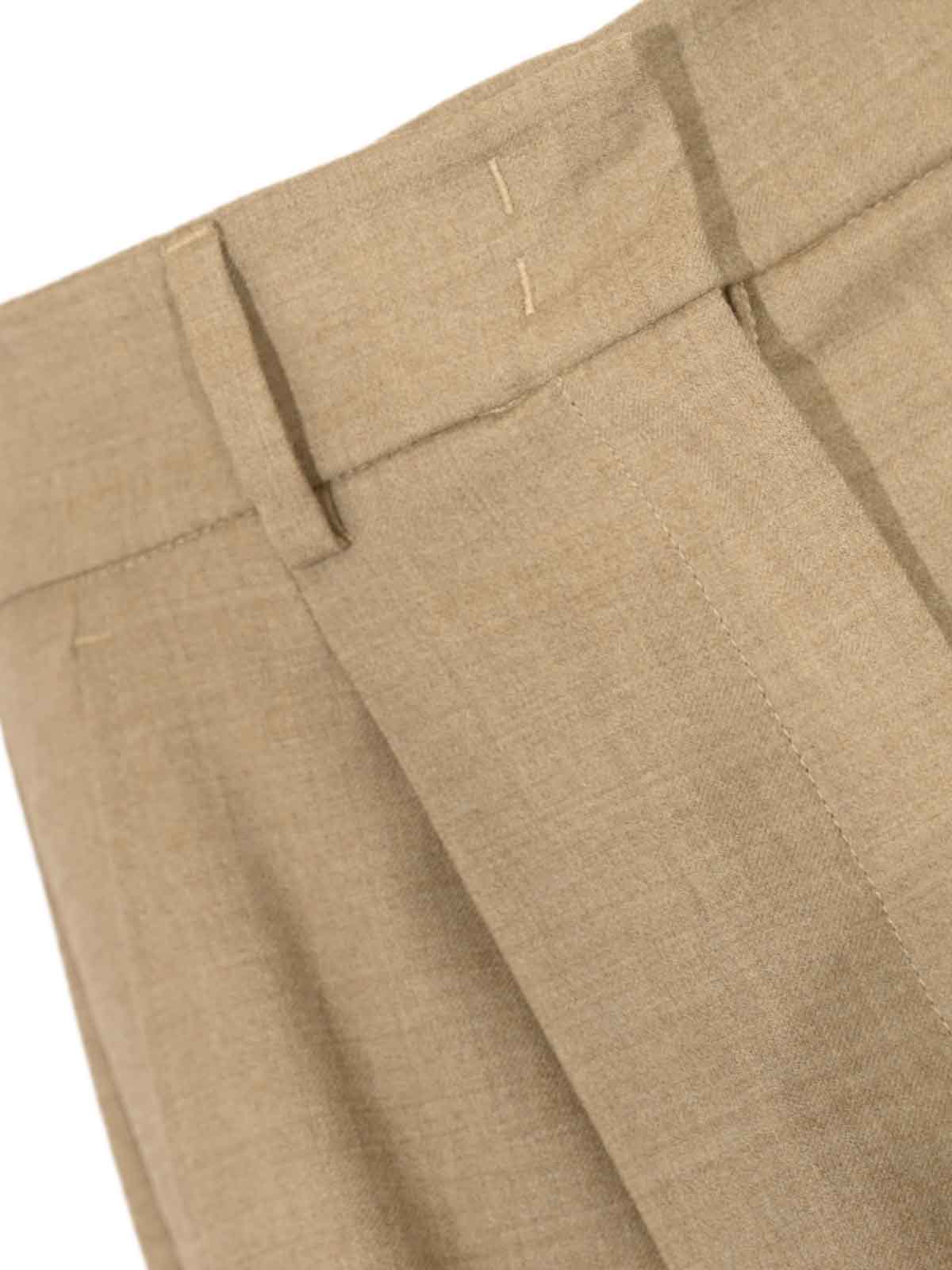 Weekend Max Mara Globale Palazzo Trousers In Wool Flannel In Neutral