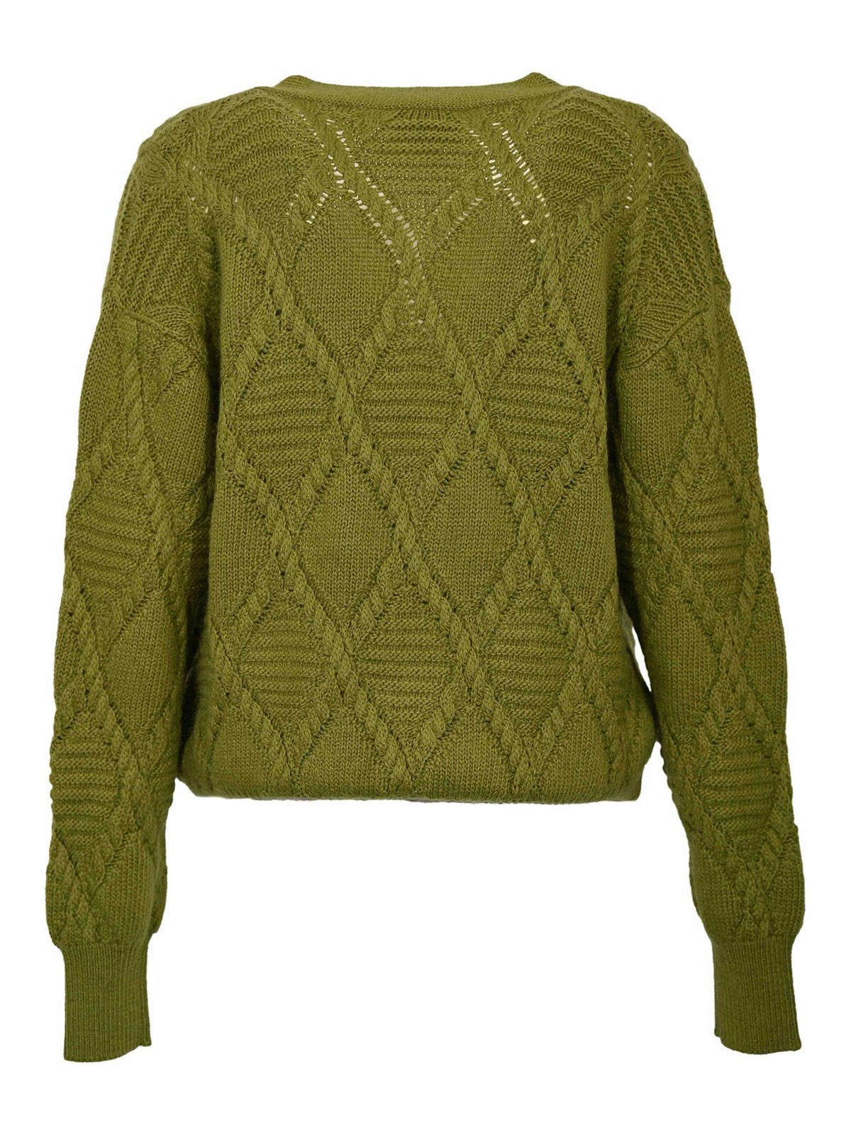Weekend Max Mara Bolero Cardigan In Mohair Blend Yarn In Green