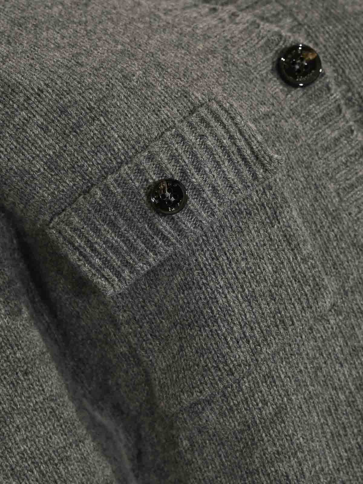 Weekend Max Mara Obbia Wool Knit Cardigan In Gray