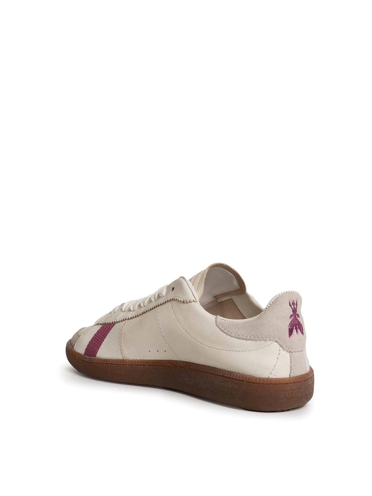 Patrizia Pepe Skin Sneakers In Nappa With Lettering In White