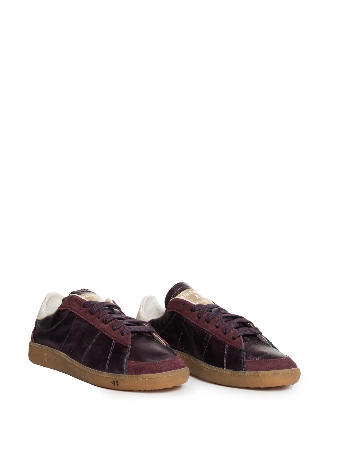 Patrizia Pepe 93 Skin Sneakers In Laminated Nappa In Purple