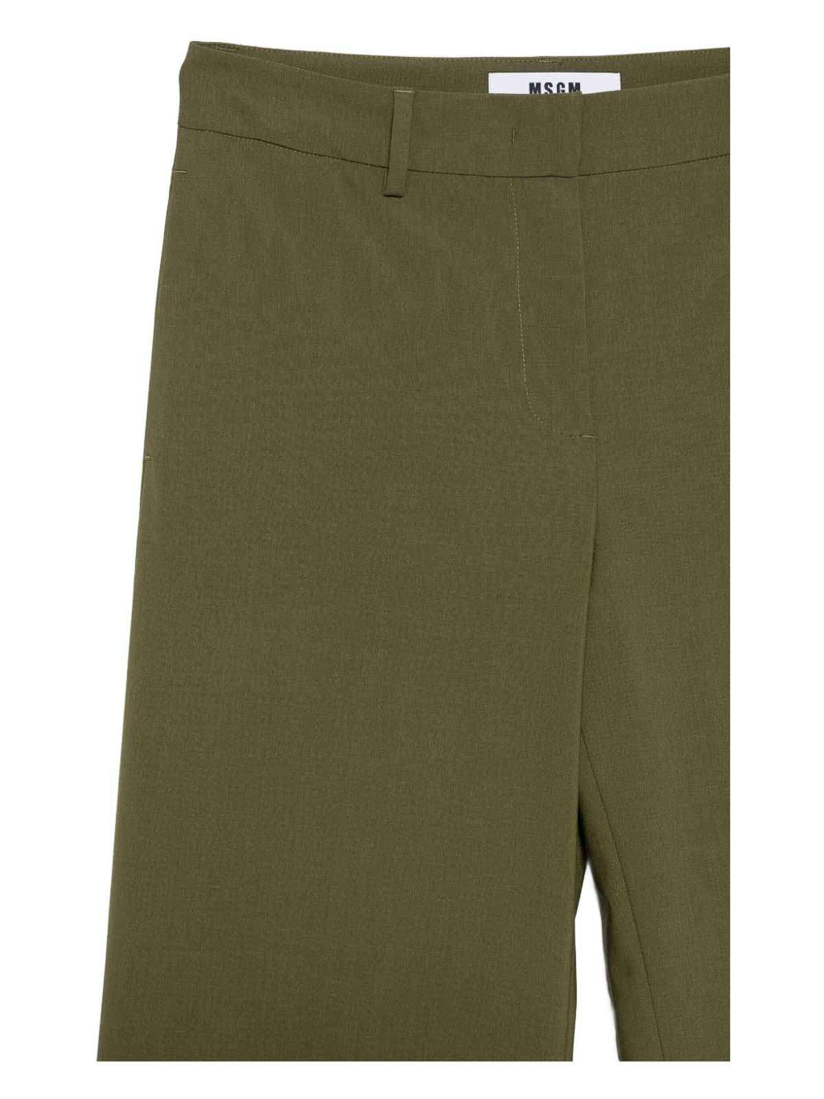 Msgm Pantalón Casual - Verde In Green