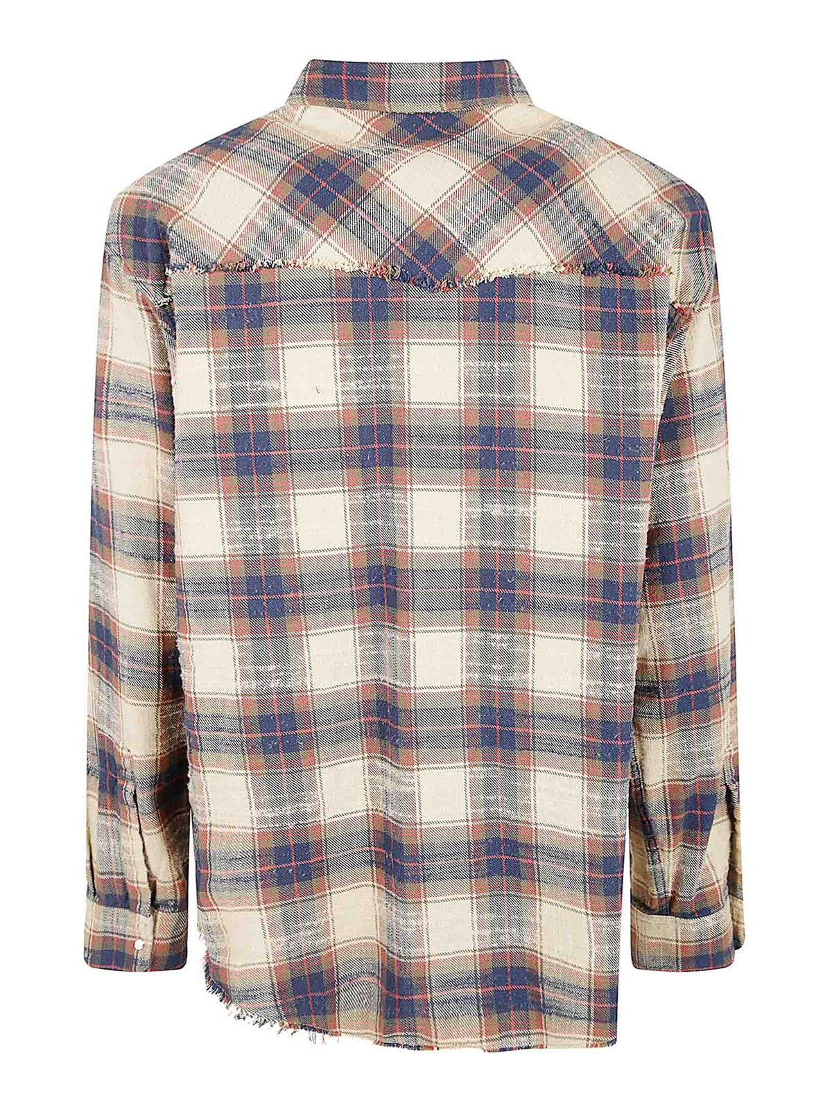 Dsquared2 Plaid Button-down Shirt With Chest Pockets In Brown