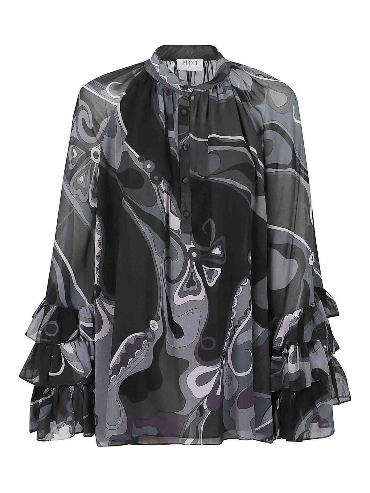 Pucci Blouse - Etamine Silk Shappe In Black