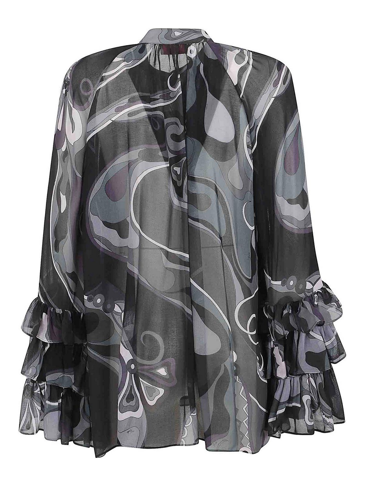 Pucci Blouse - Etamine Silk Shappe In Black
