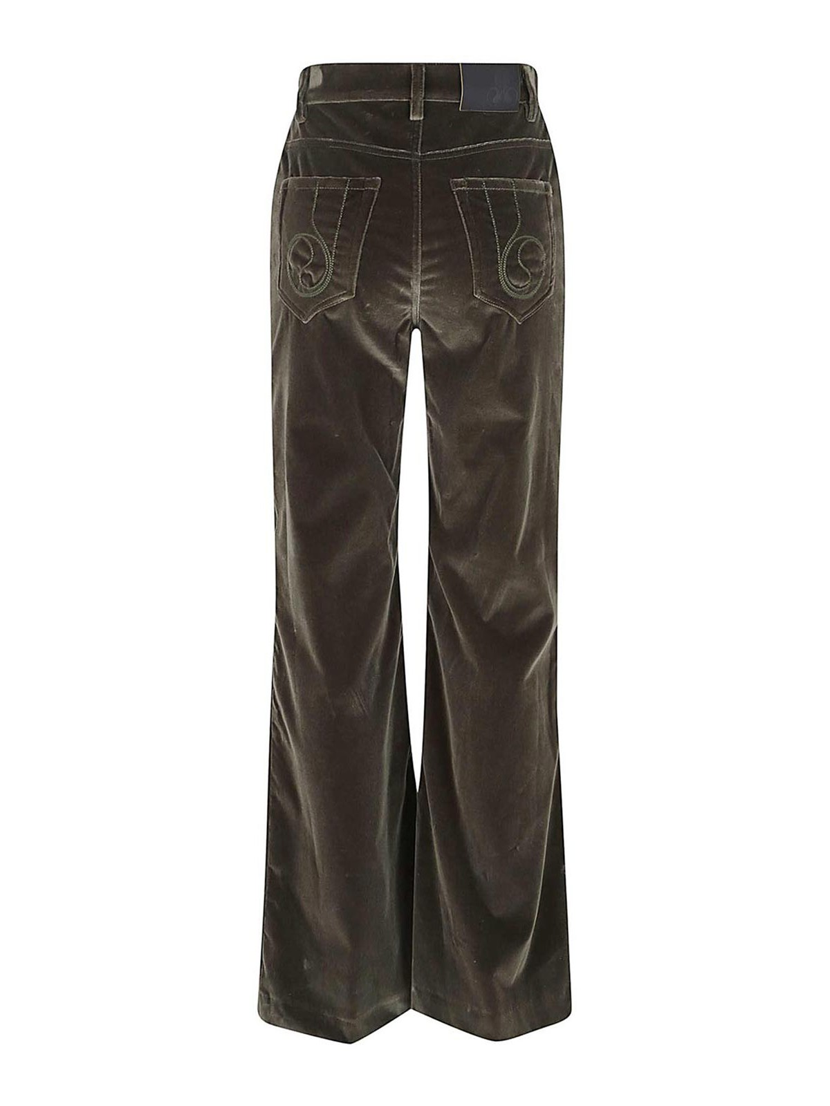 La Doublej The Flare Pants In Green
