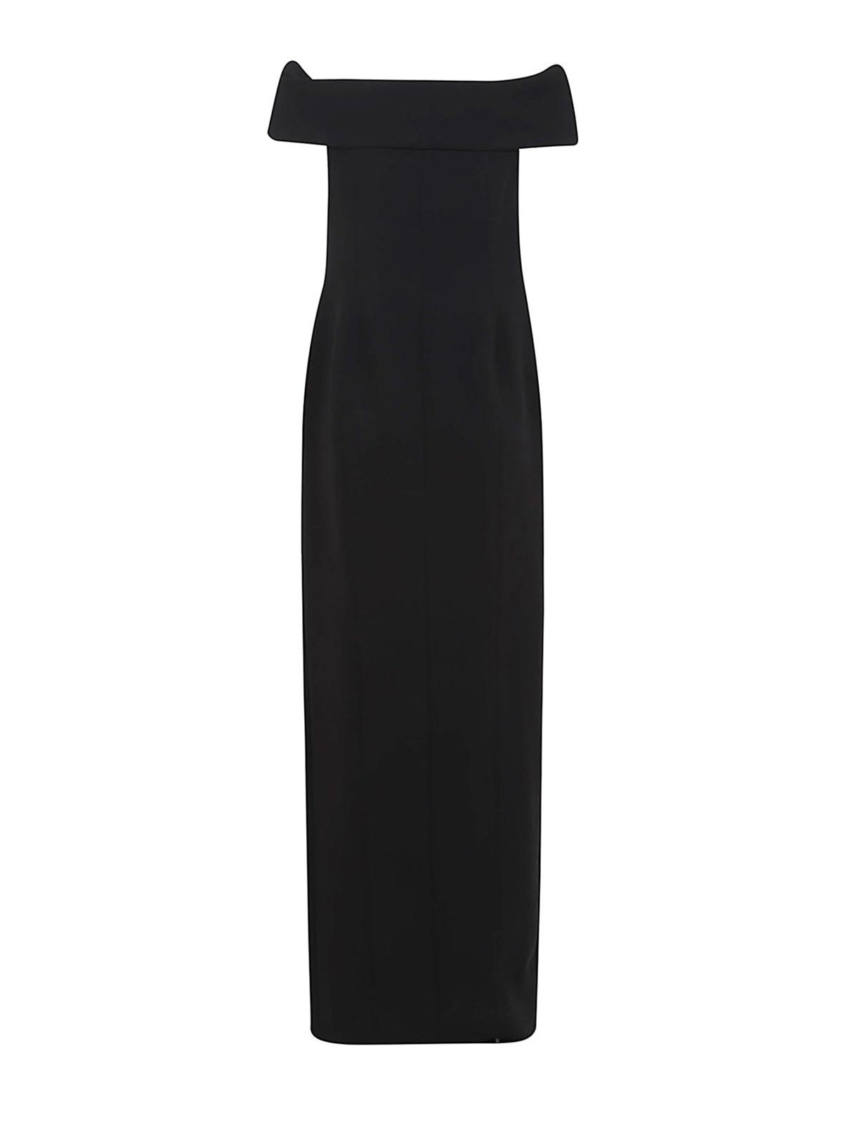 Ralph Lauren Adlar-short Sleeve-gown In Black
