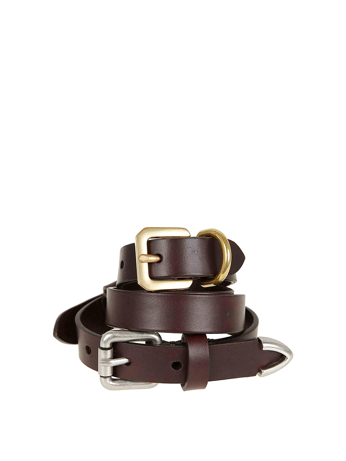 Etro Belt Buckles Leather In Brown