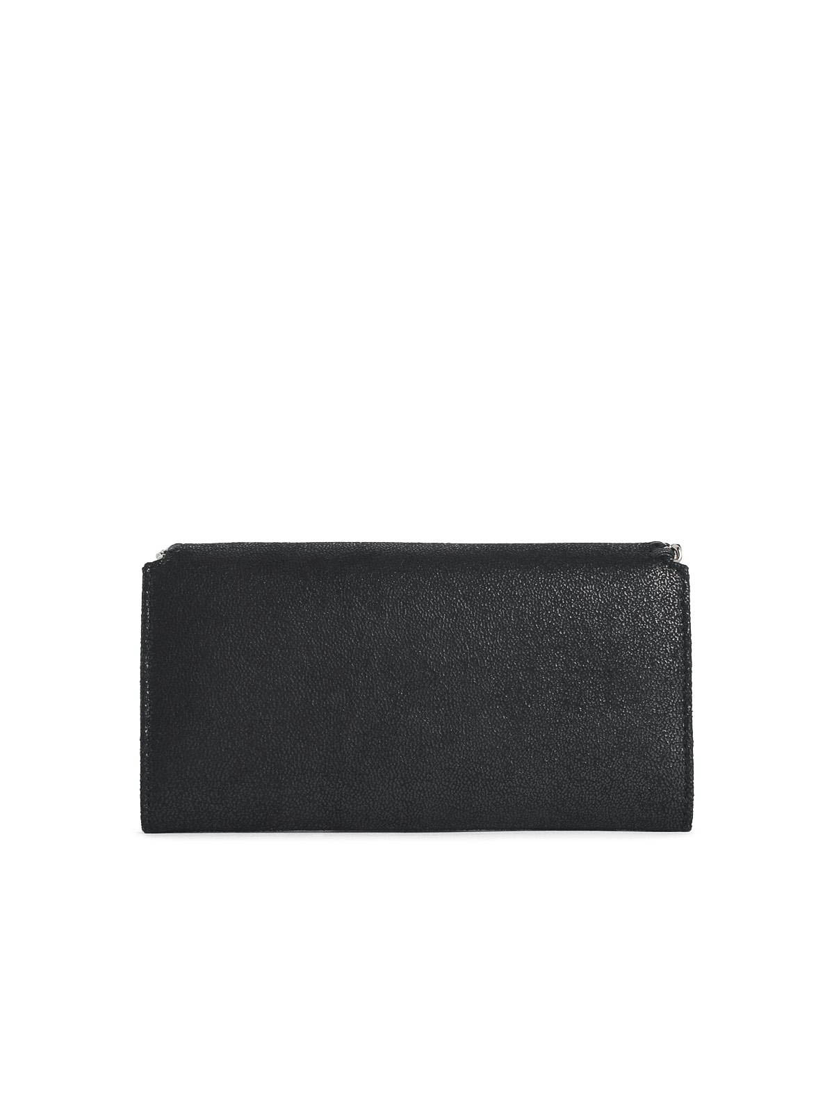 Stella Mccartney Continental Wallet With  Flap In Black