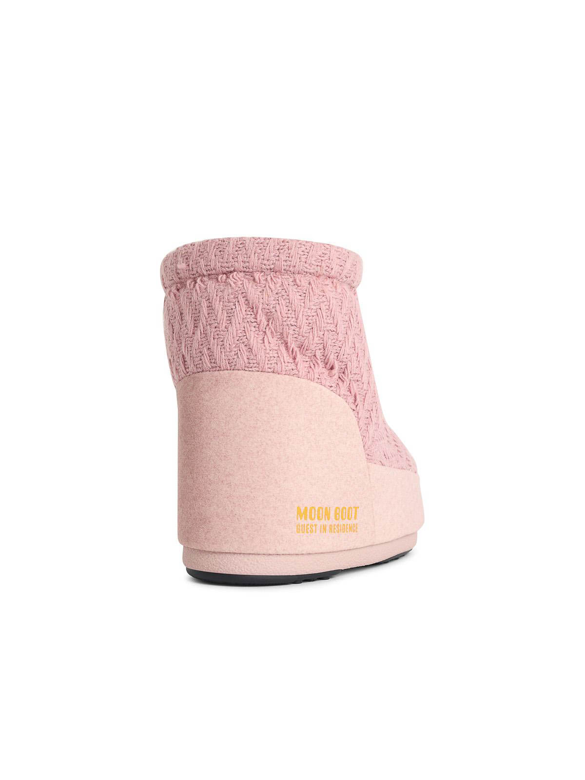 Moon Boot Icon Low Nolace Knit Pink Fabric Boots In Nude