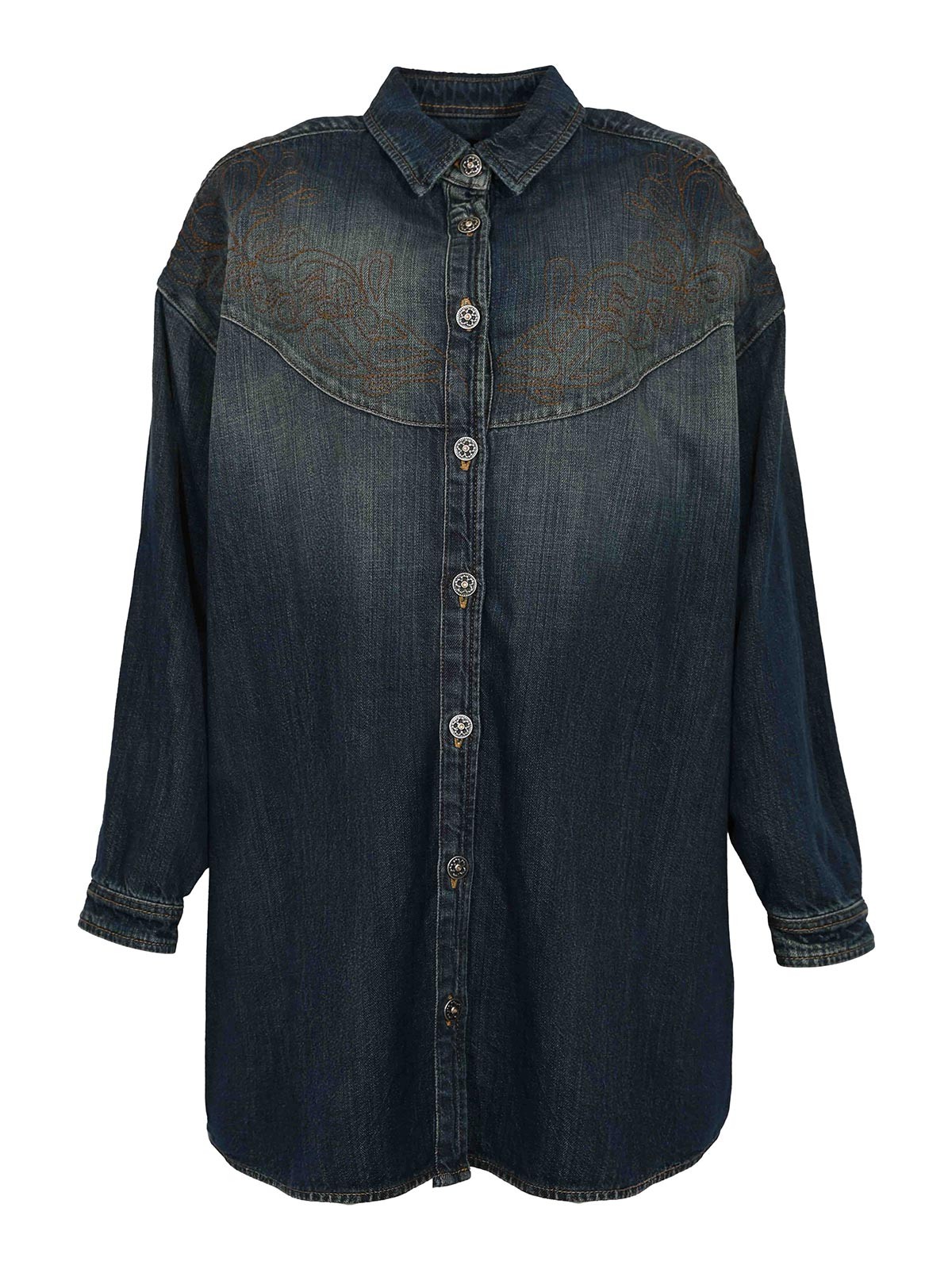 Dondup Short Denim Dress In Blue