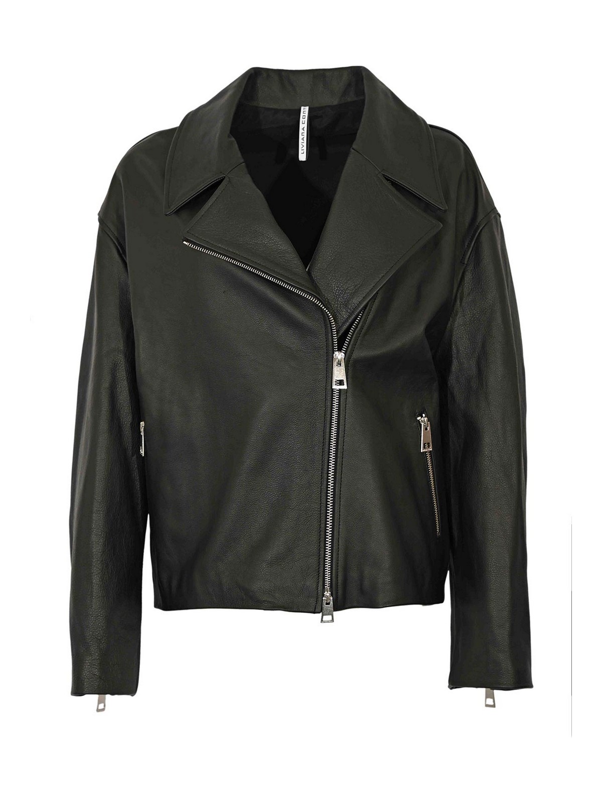 Liviana Conti Thomas Leather Biker Jacket In Black
