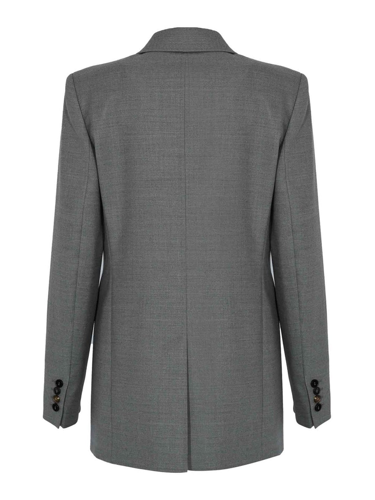 Max Mara Bolsena Regular Fit Flannel Blazer In Gray