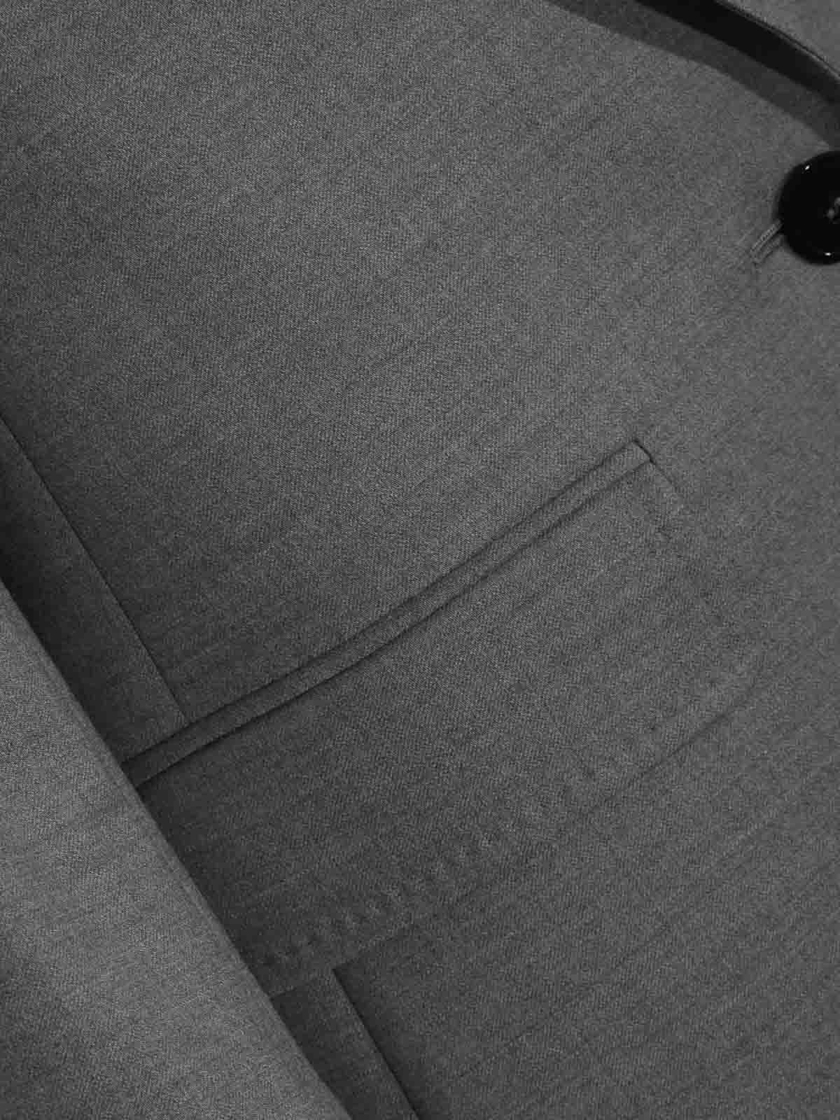 Max Mara Bolsena Regular Fit Flannel Blazer In Gray