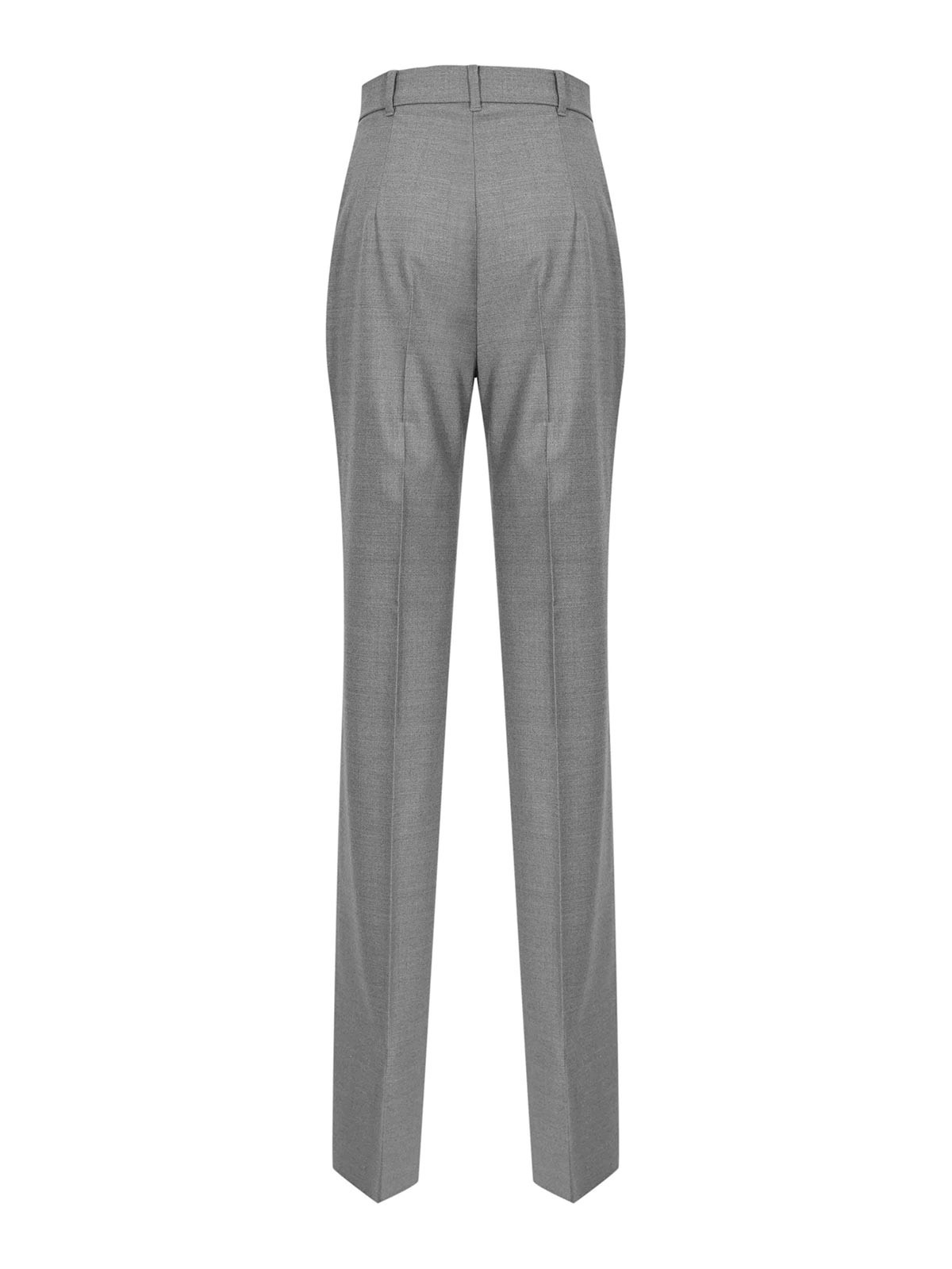 Max Mara Lambro Trousers In Stretch Flannel In Gray