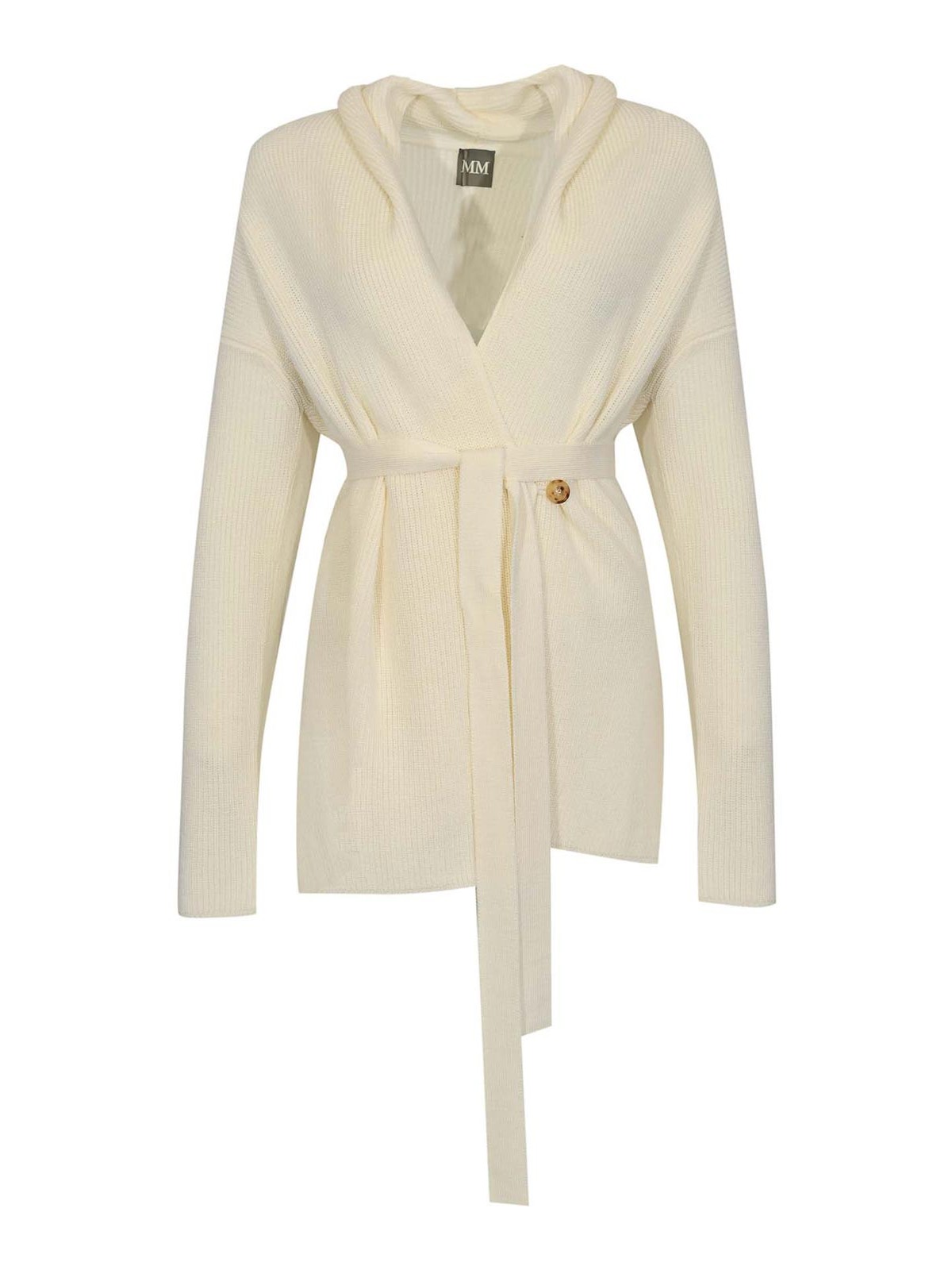 Max Mara Affori Wool Cardigan In White