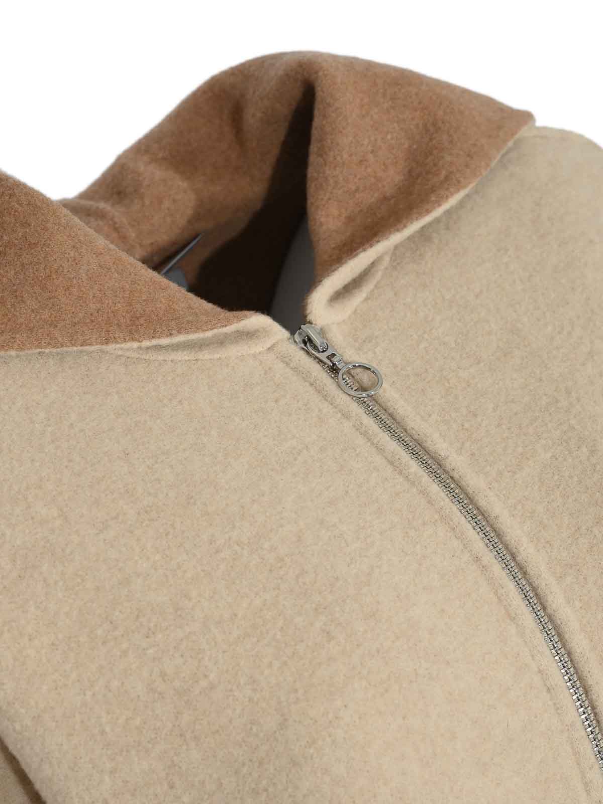 Max Mara Slim Jacket In Wool Blend Jersey In Sand