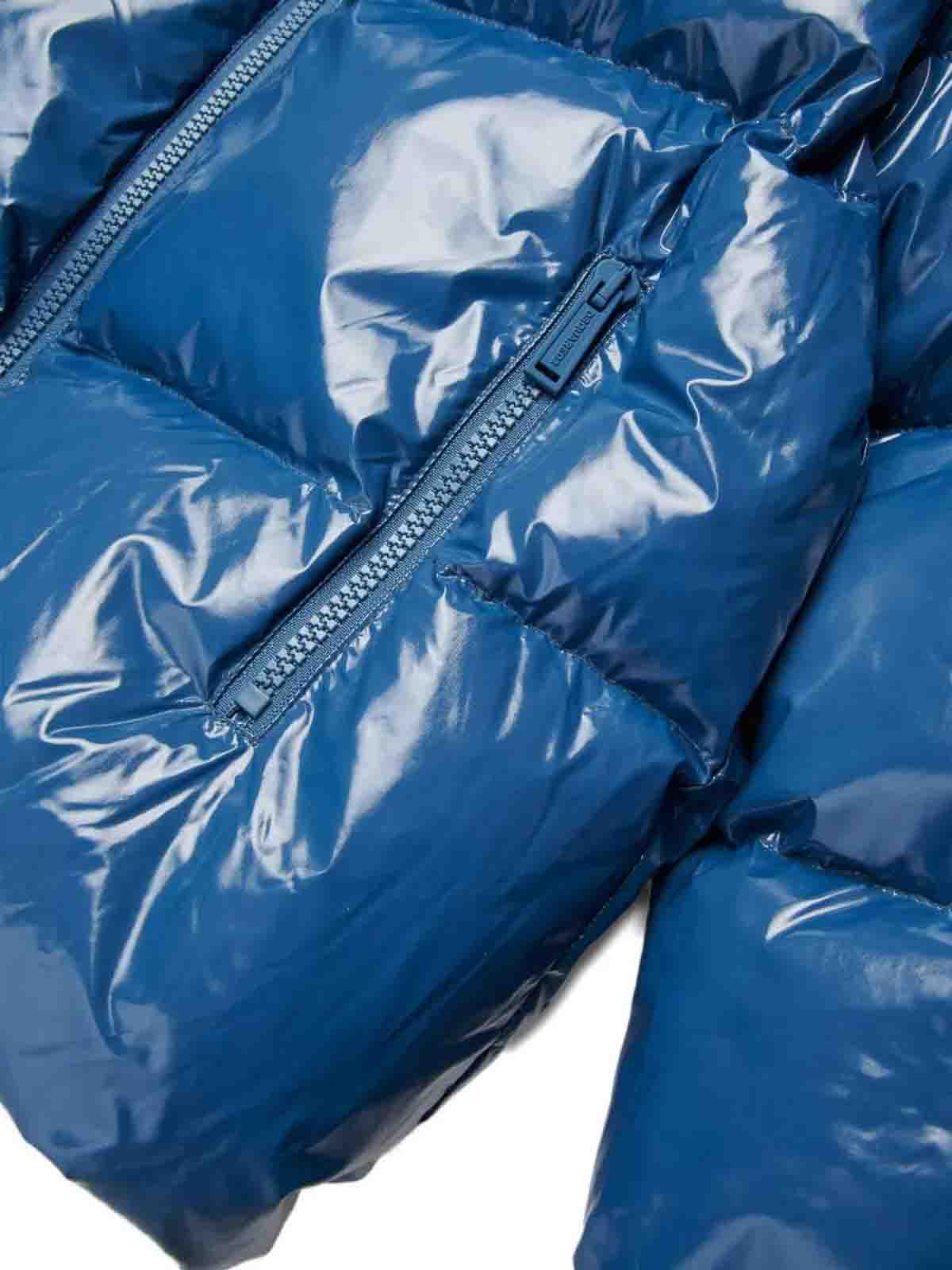 Dsquared2 Down Jacket With Logo In Blue