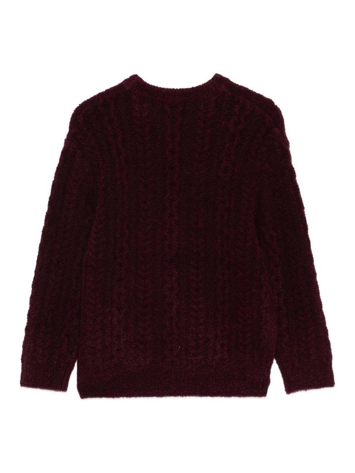 Paolo Pecora Cable-knit Sweater In Burgundy