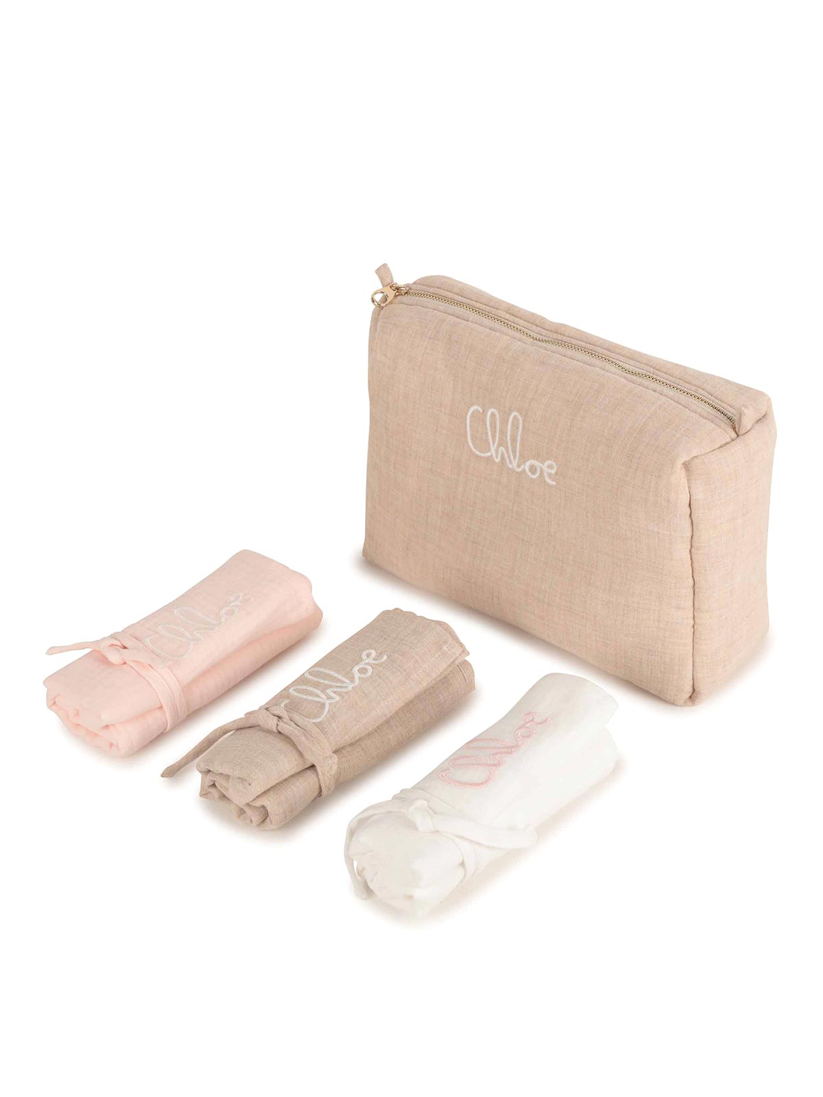 Chloé Muslin Set With Embroidery In Multi