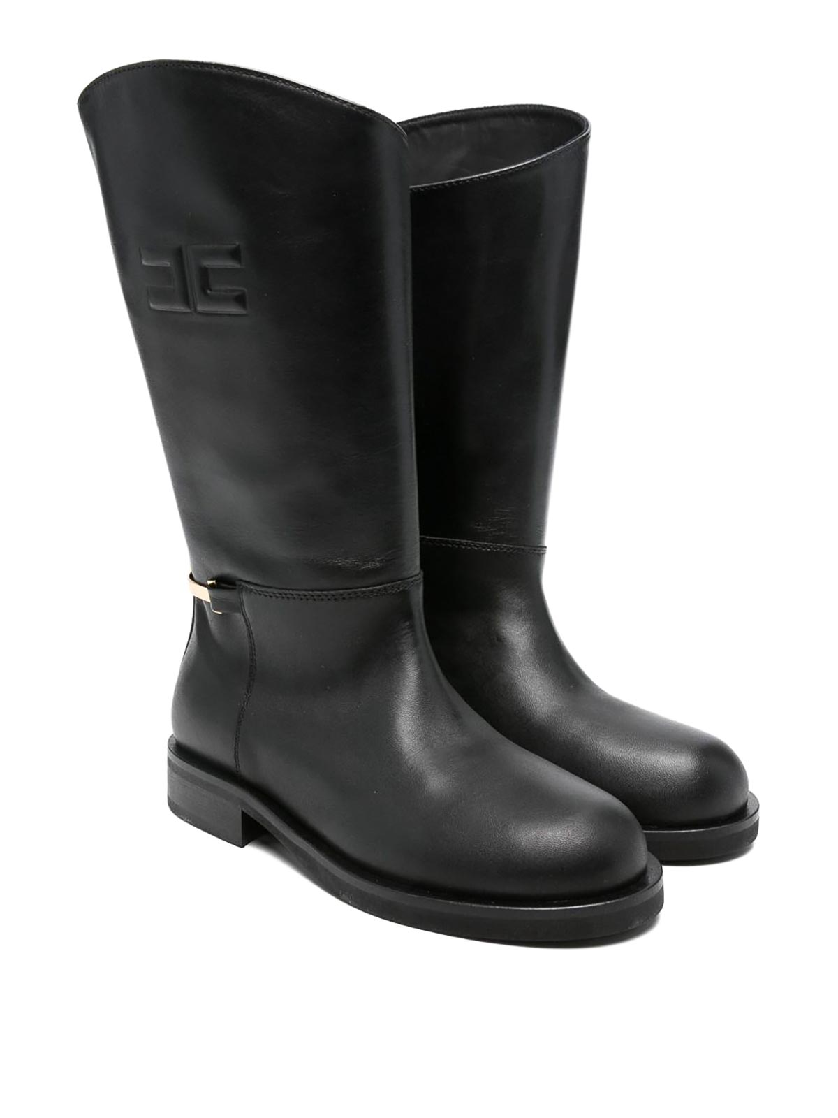 Elisabetta Franchi Kids' Boot With Logo In Black