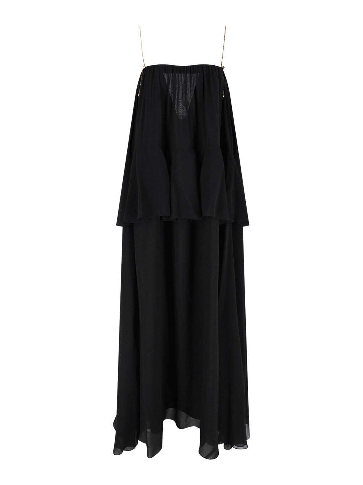 Chloé Silk Maxi Dress In Black