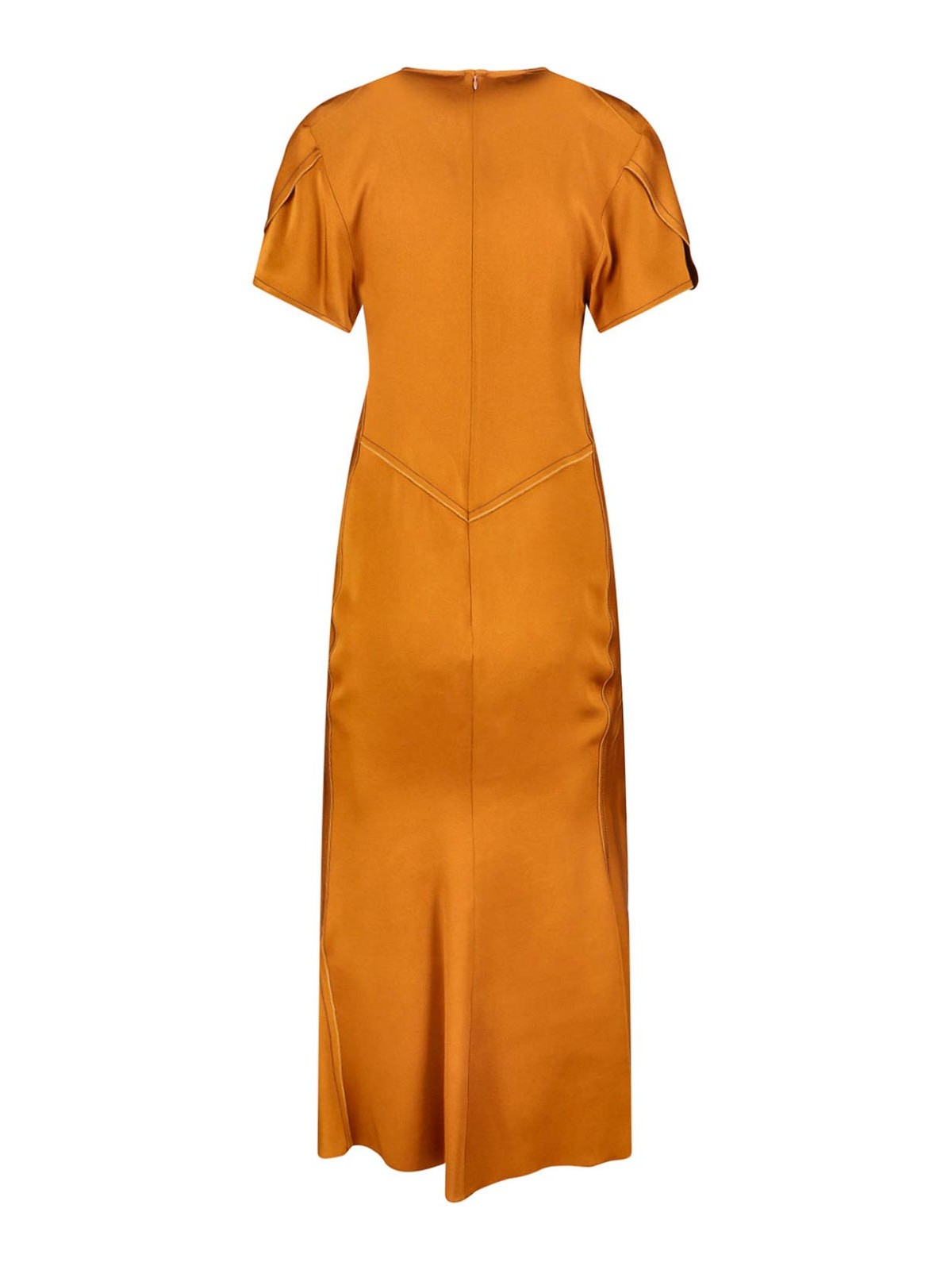Victoria Beckham Midi Dress In Orange