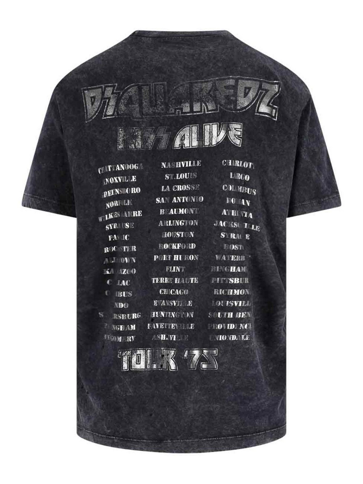 Dsquared2 X Kiss T-Shirt Logo - Grey - Men|S78GD0108S21600814