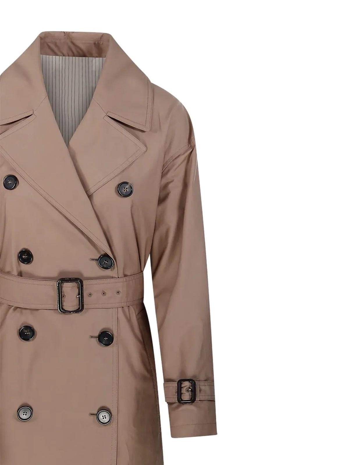 Max Mara The Cube Fiorito Raincoat Camel In Brown
