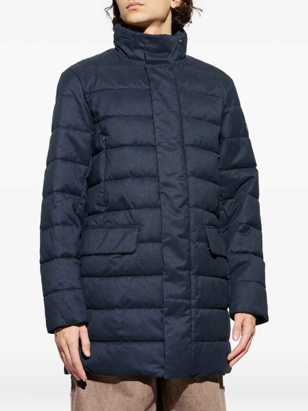 Save The Duck Gordon Coat Navy Blue Melange In Blue