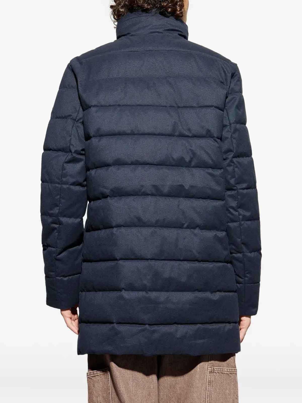 Save The Duck Gordon Coat Navy Blue Melange In Blue