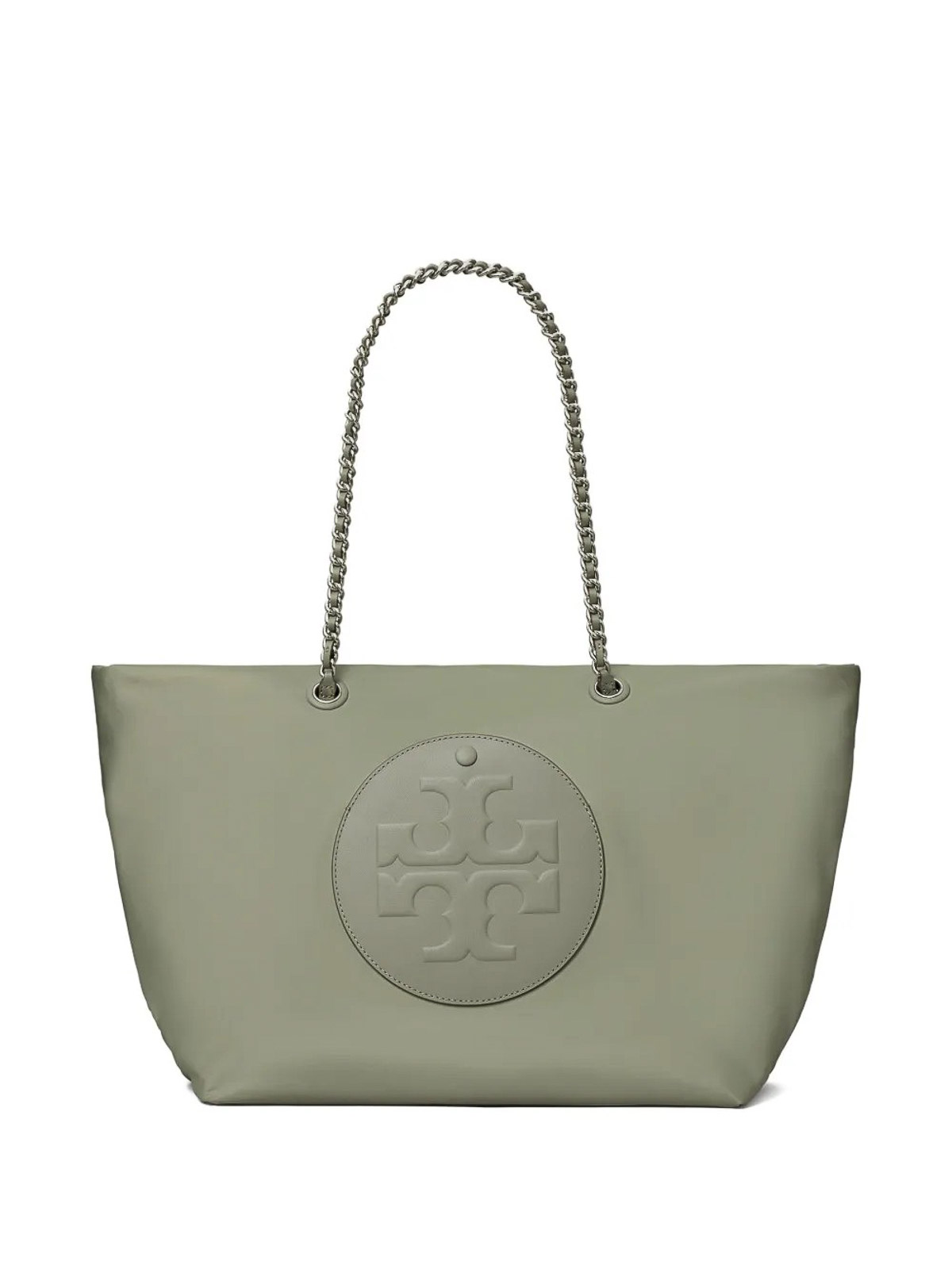 Tory Burch Ella Chain Zip Tote Stone In Brown