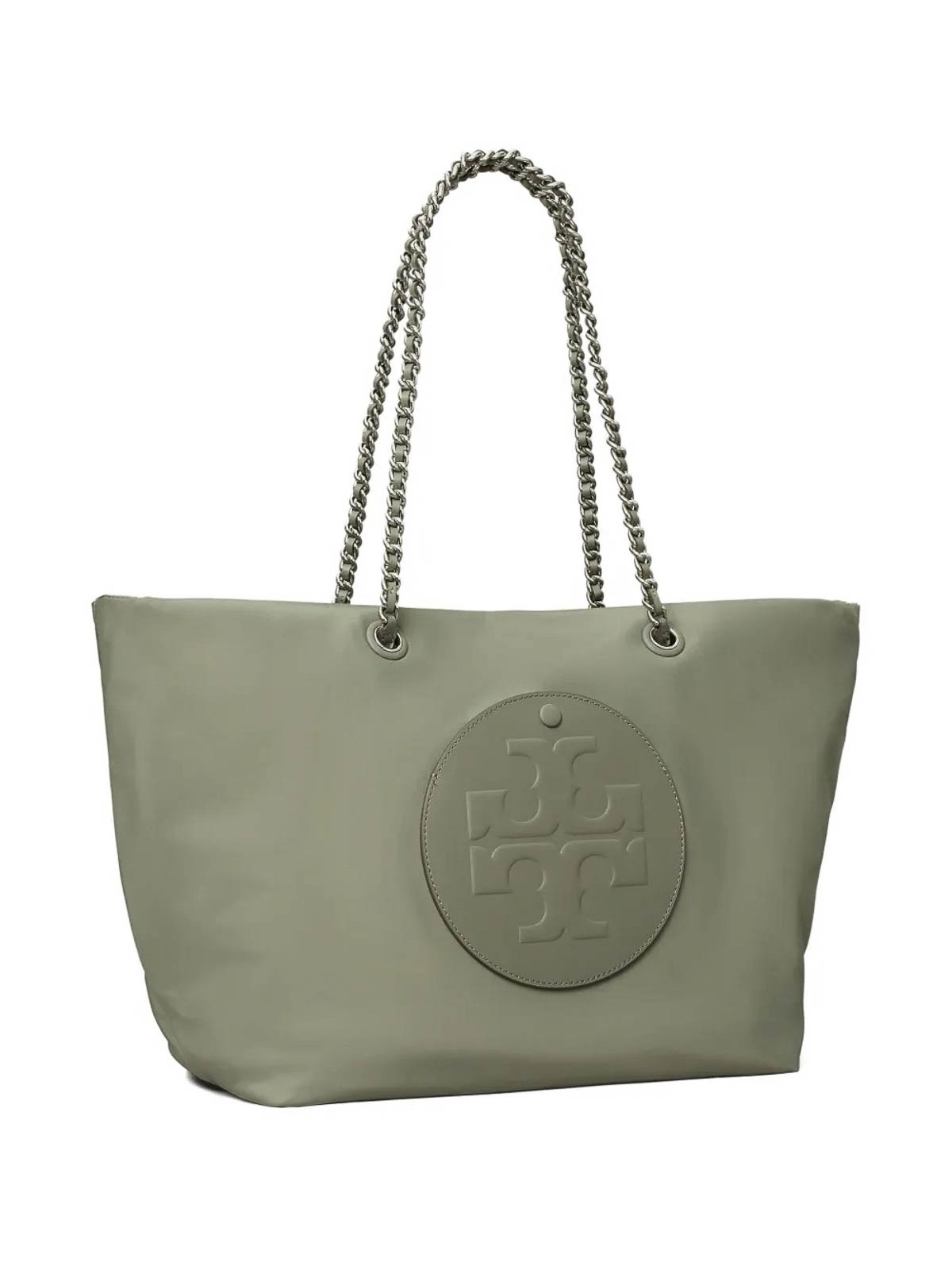 Tory Burch Ella Chain Zip Tote Stone In Brown