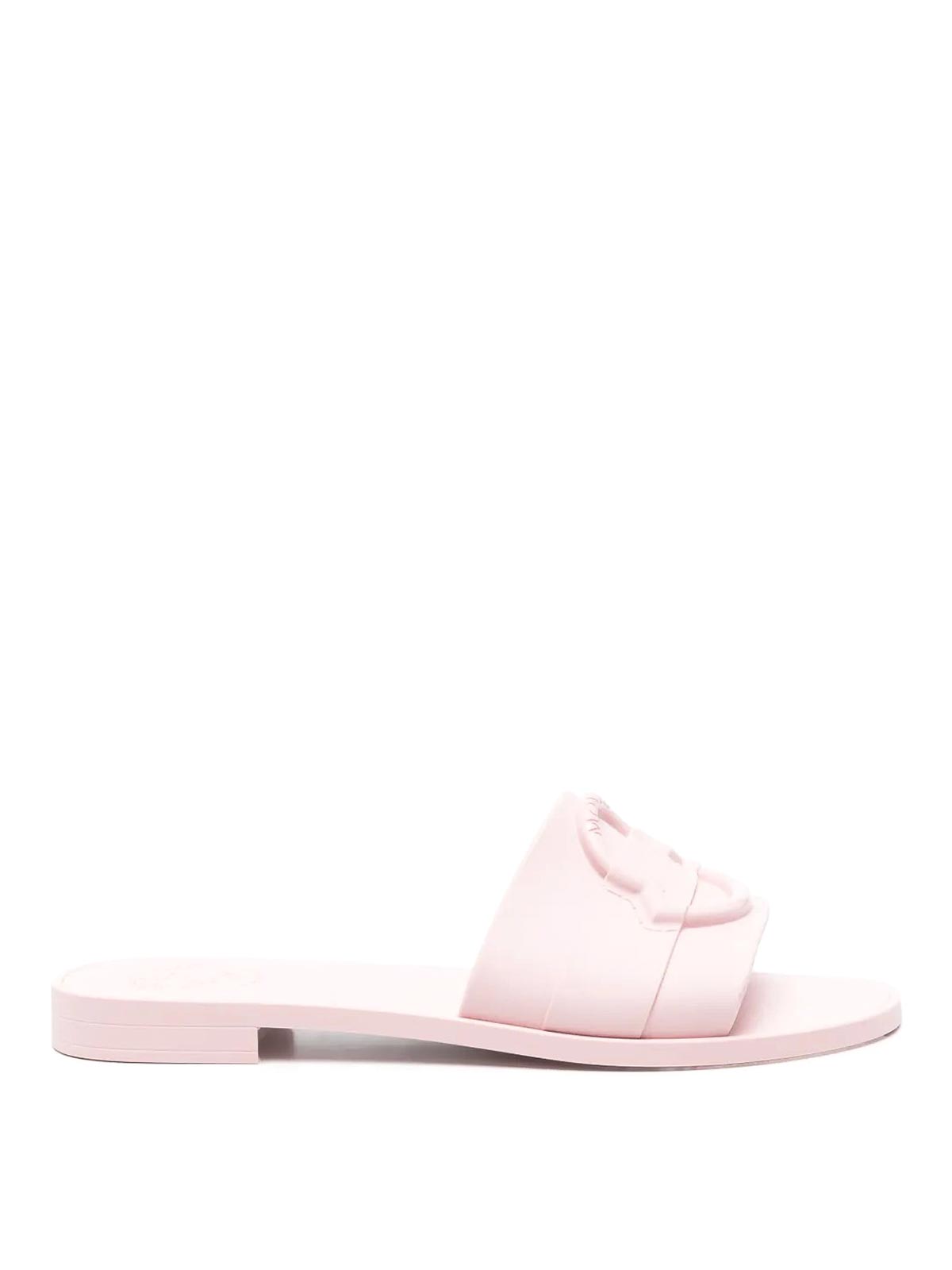 Moncler Mon Slides Sandals In Pink
