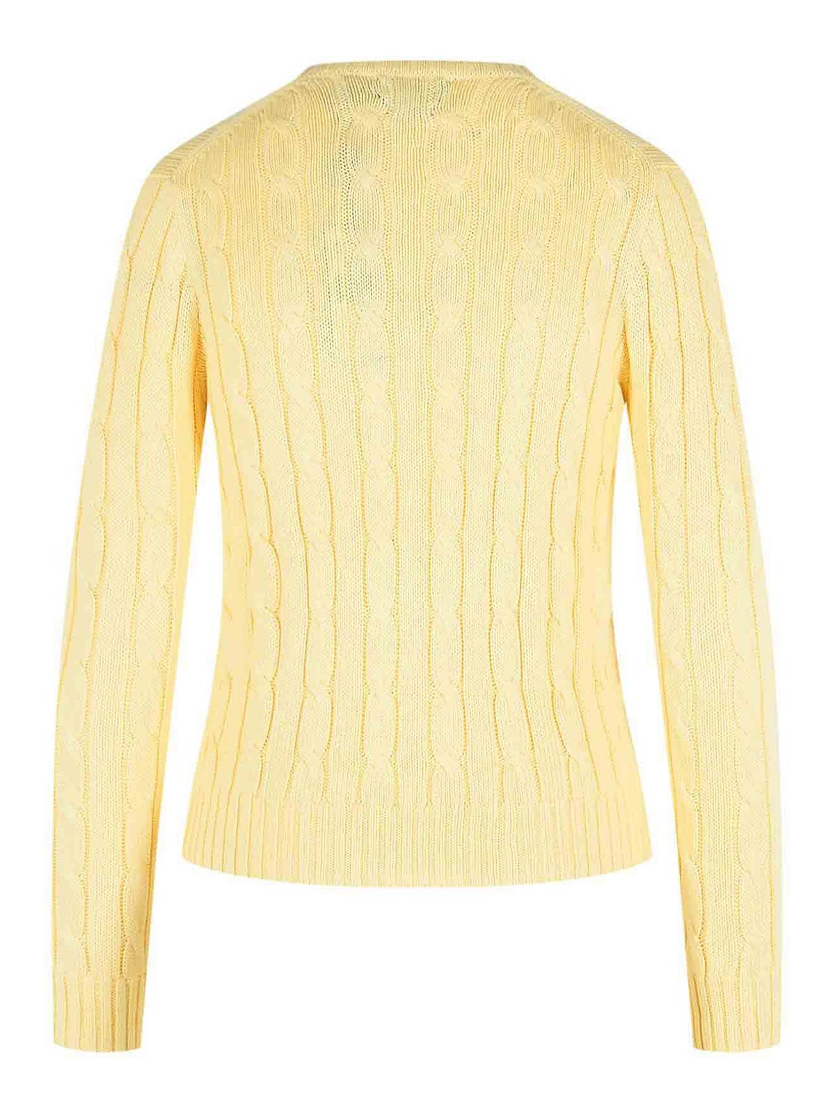 Polo Ralph Lauren Kimberly Cream Cotton Sweater In Yellow