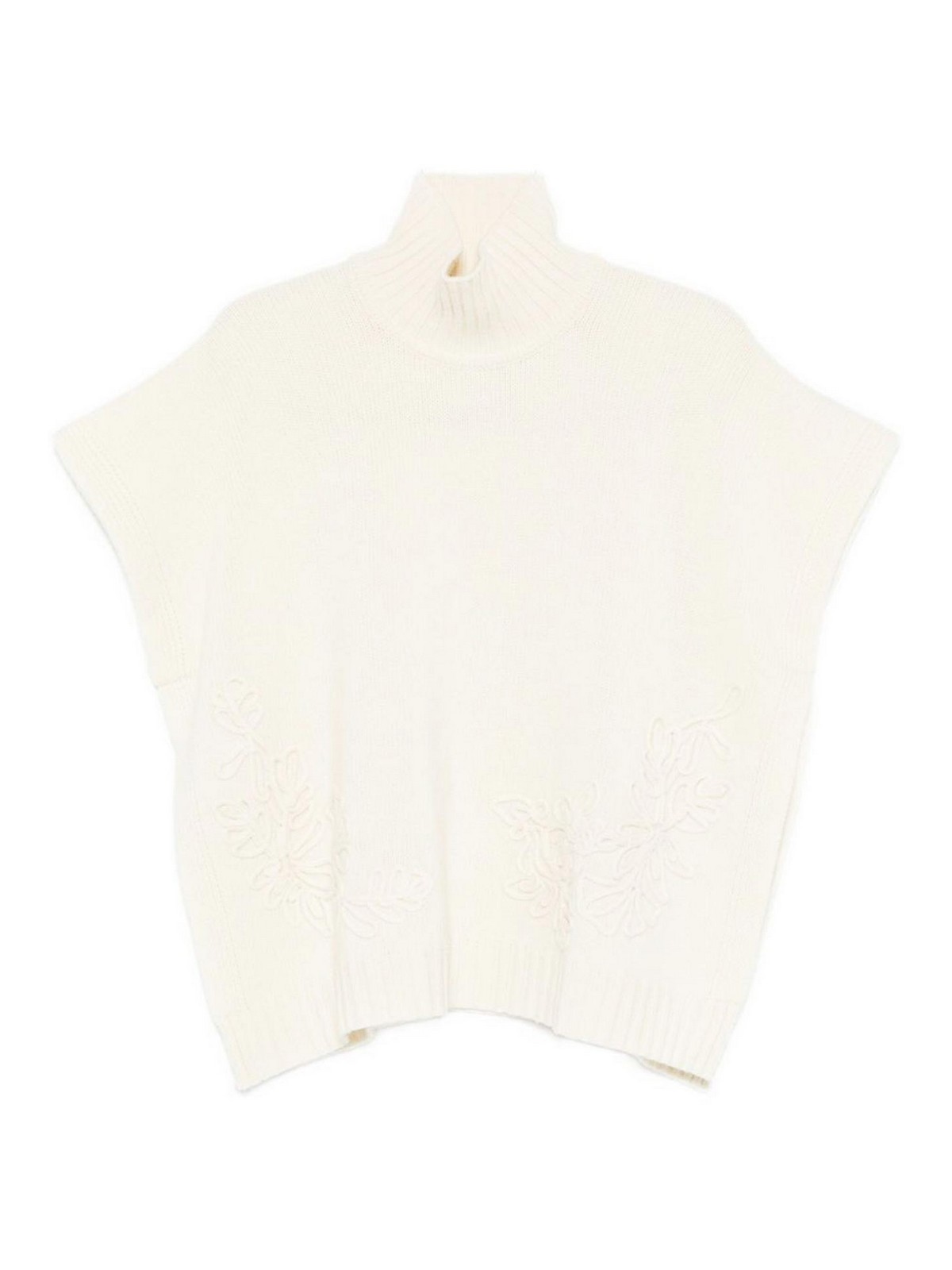 Ermanno Firenze Wool Turtle-neck Sweater In Sand