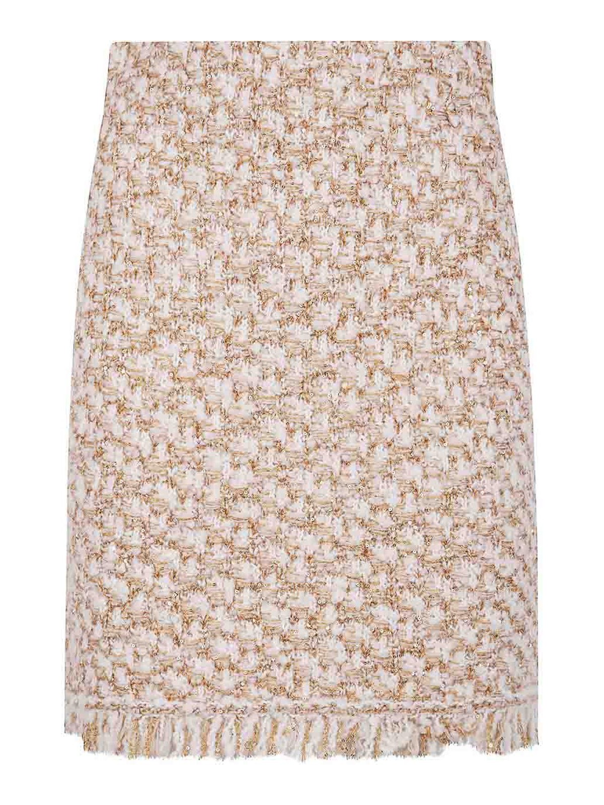 Fabiana Filippi Wool Blend Midi Skirt In Sand