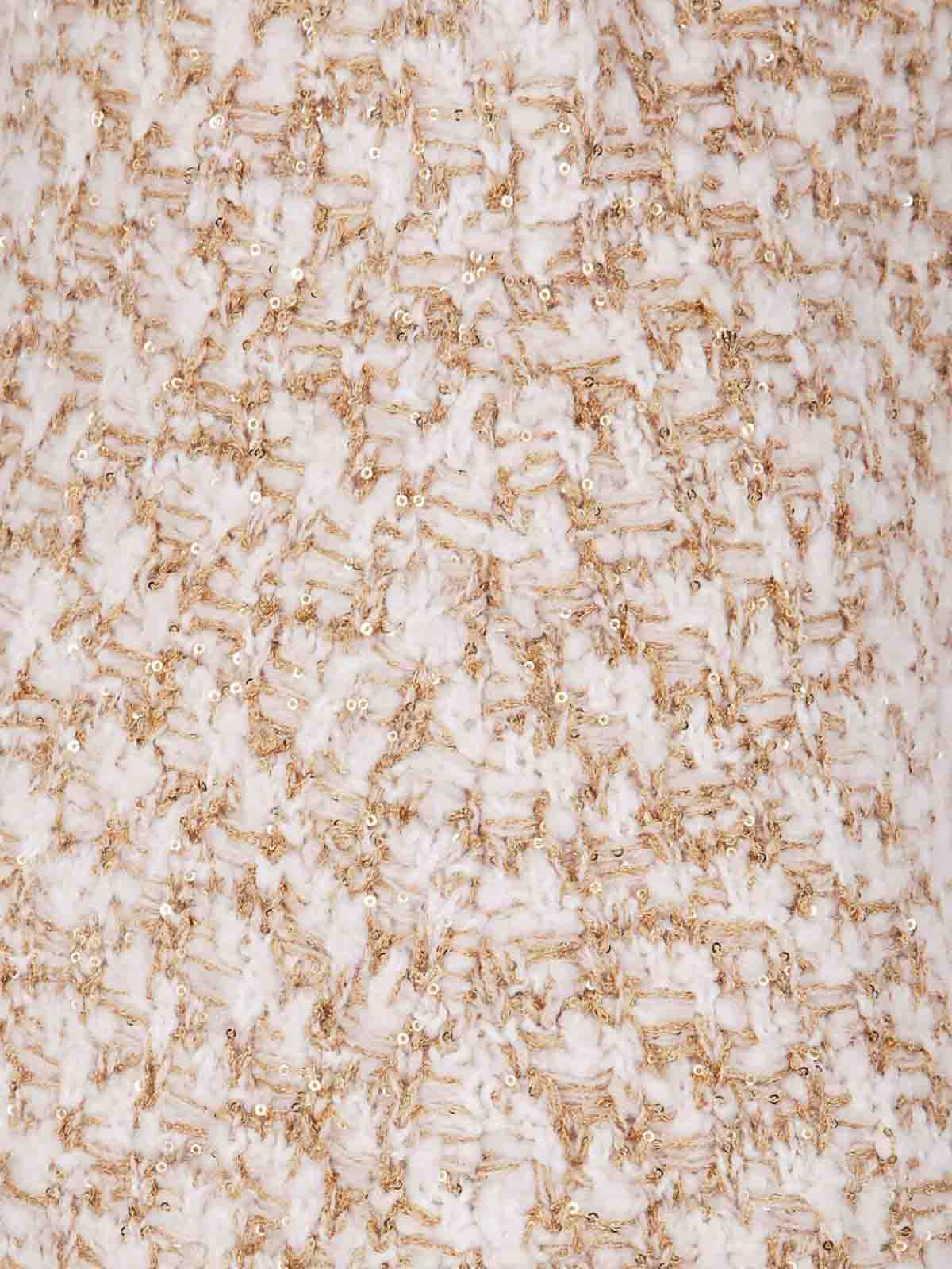 Fabiana Filippi Wool Blend Midi Skirt In Sand